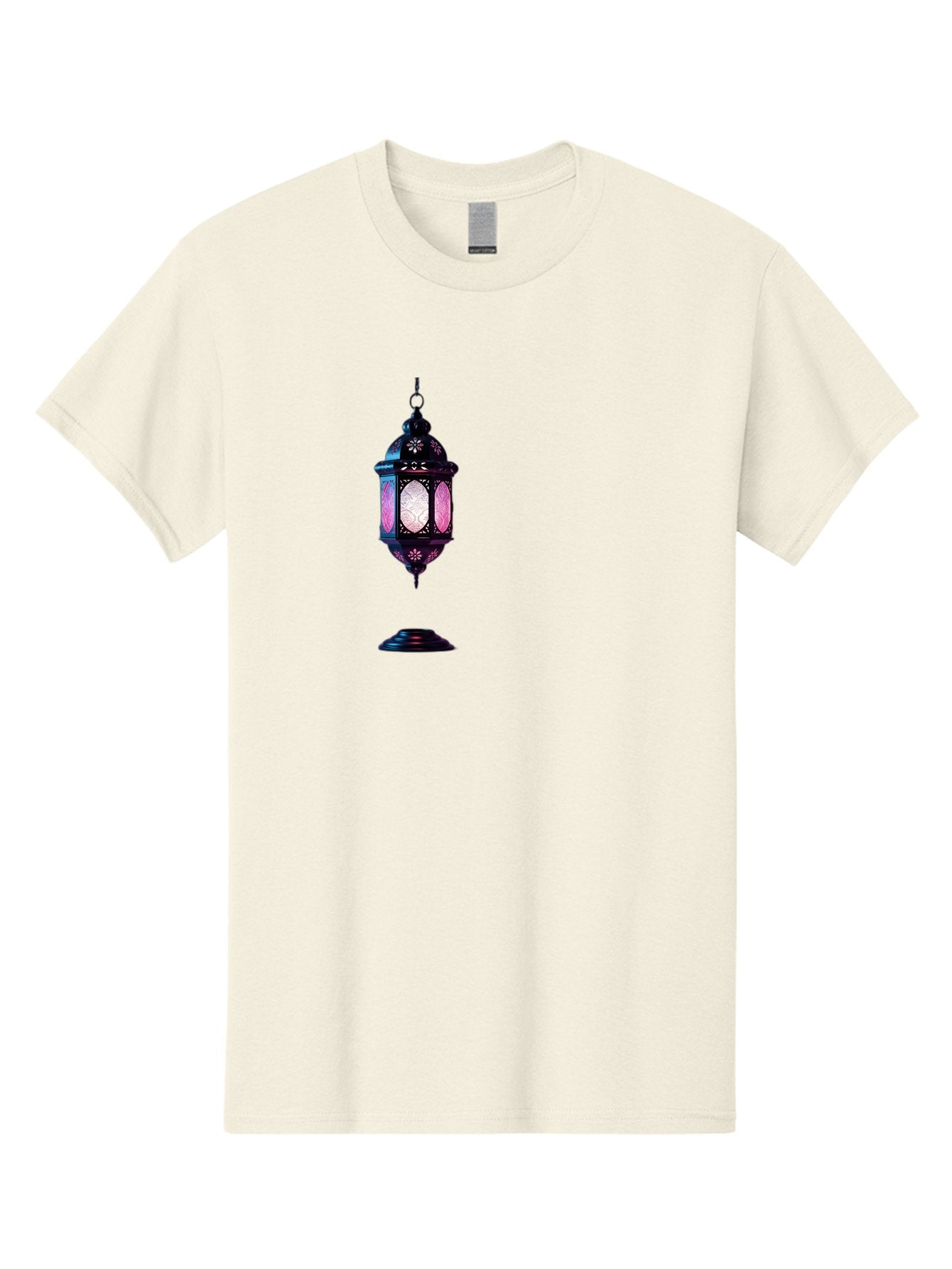 Moroccan-Lantern Men'S Graphic Tee, 100% Cotton, Comfortable Casual Summer Wear, Machine Washable, Islamic Lantern, Hanging Lamp, Intricate Design, Decorative Lighting, Cultural Symbol, Ramadan Decoration, Eid Celebration, Traditional Ornament Bad338 3