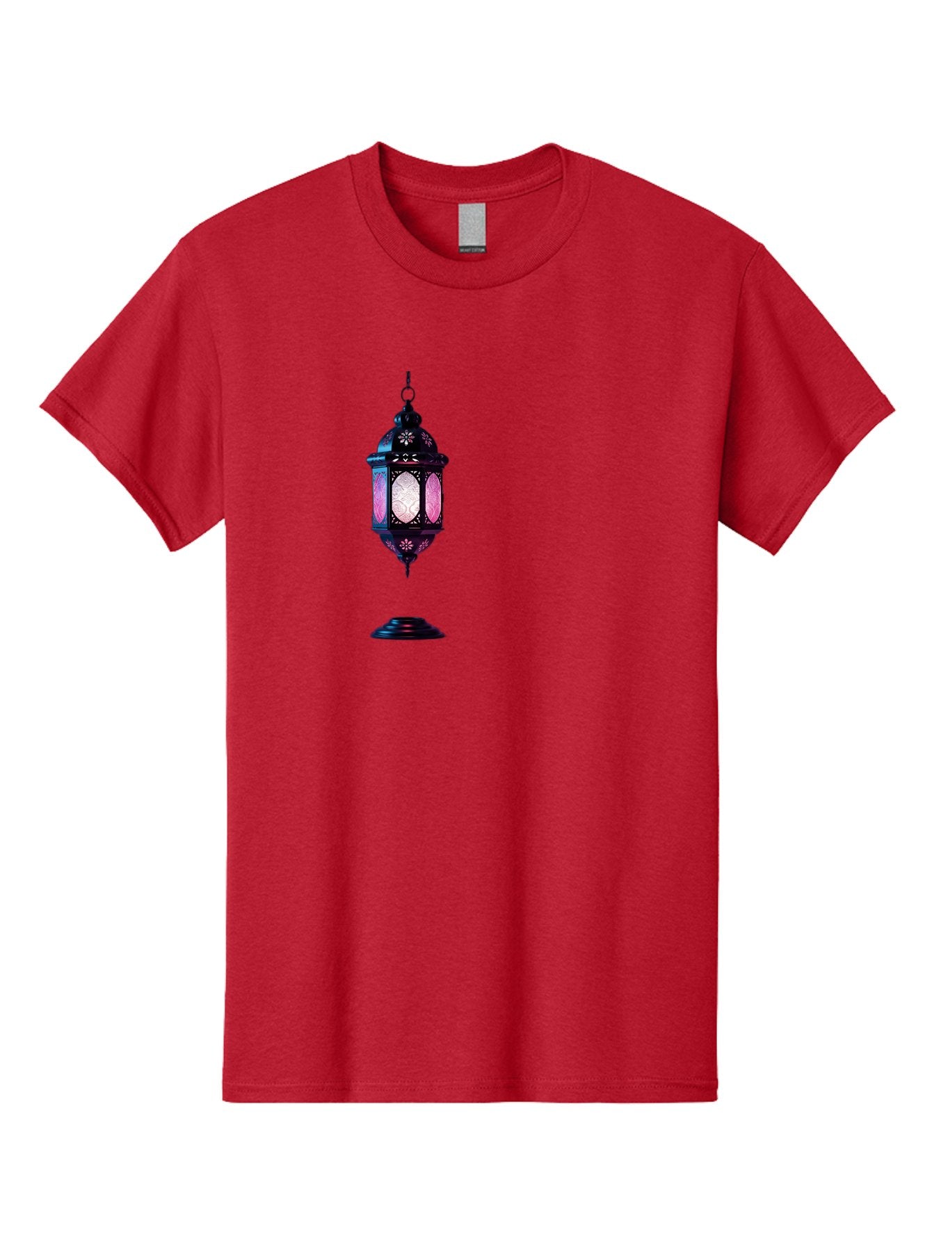 Moroccan-Lantern Men'S Graphic Tee, 100% Cotton, Comfortable Casual Summer Wear, Machine Washable, Islamic Lantern, Hanging Lamp, Intricate Design, Decorative Lighting, Cultural Symbol, Ramadan Decoration, Eid Celebration, Traditional Ornament Bad338 12
