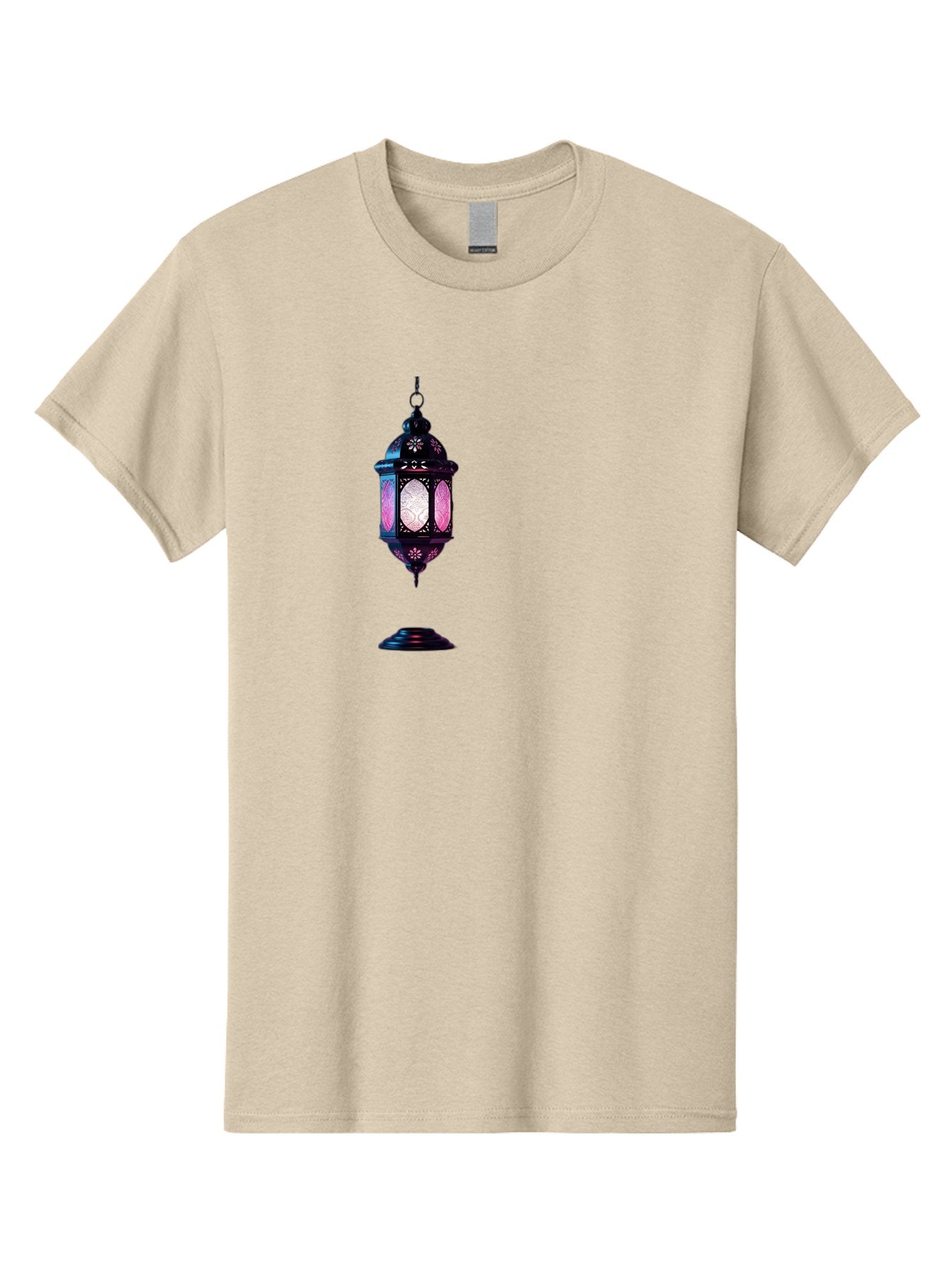 Moroccan-Lantern Men'S Graphic Tee, 100% Cotton, Comfortable Casual Summer Wear, Machine Washable, Islamic Lantern, Hanging Lamp, Intricate Design, Decorative Lighting, Cultural Symbol, Ramadan Decoration, Eid Celebration, Traditional Ornament Bad338 15