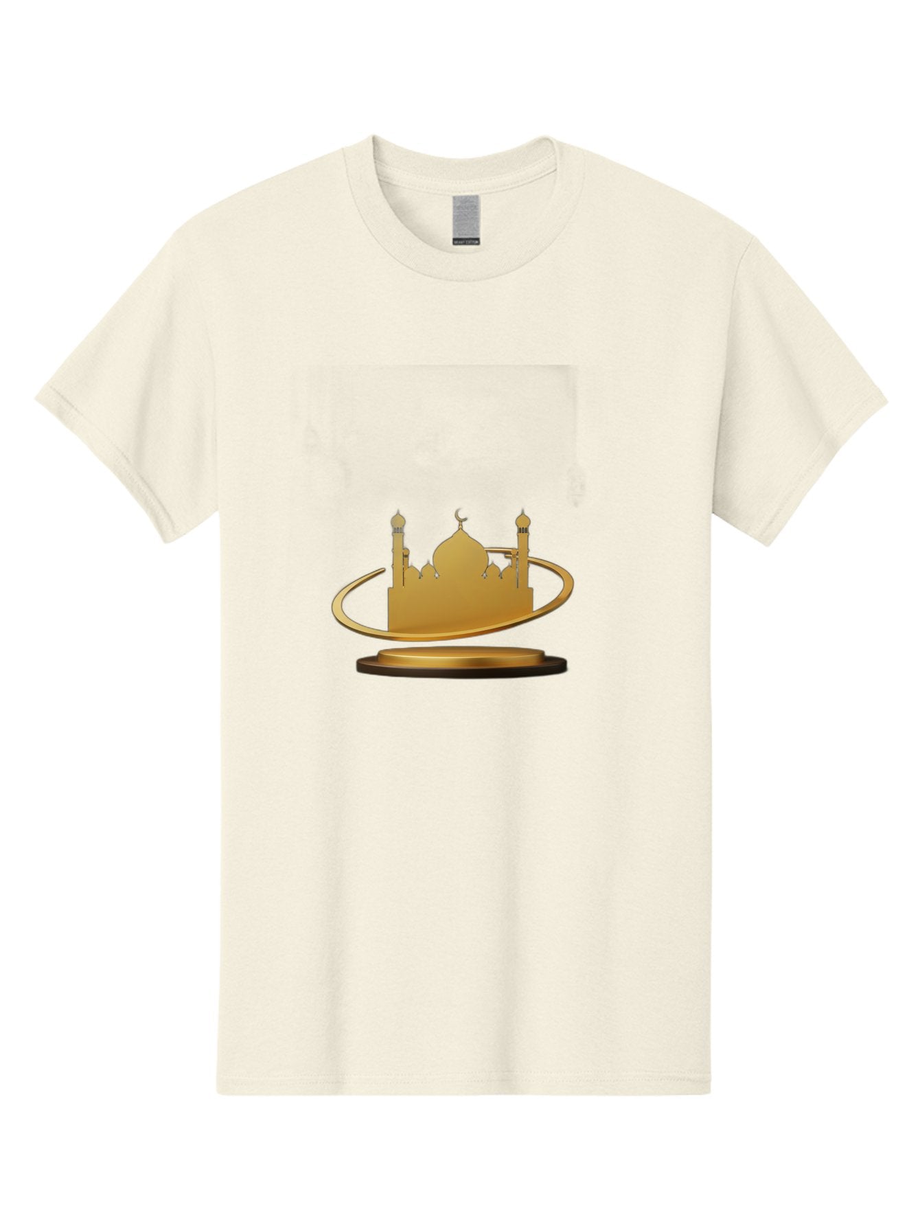 Mosque-Silhouette Men'S Graphic Tee, 100% Cotton, Comfortable Casual Summer Wear, Machine Washable, Mosque Silhouette, Islamic Architecture, Global Unity, Religious Symbol, Mosque Design, Cultural Icon, World Peace Bad342 8