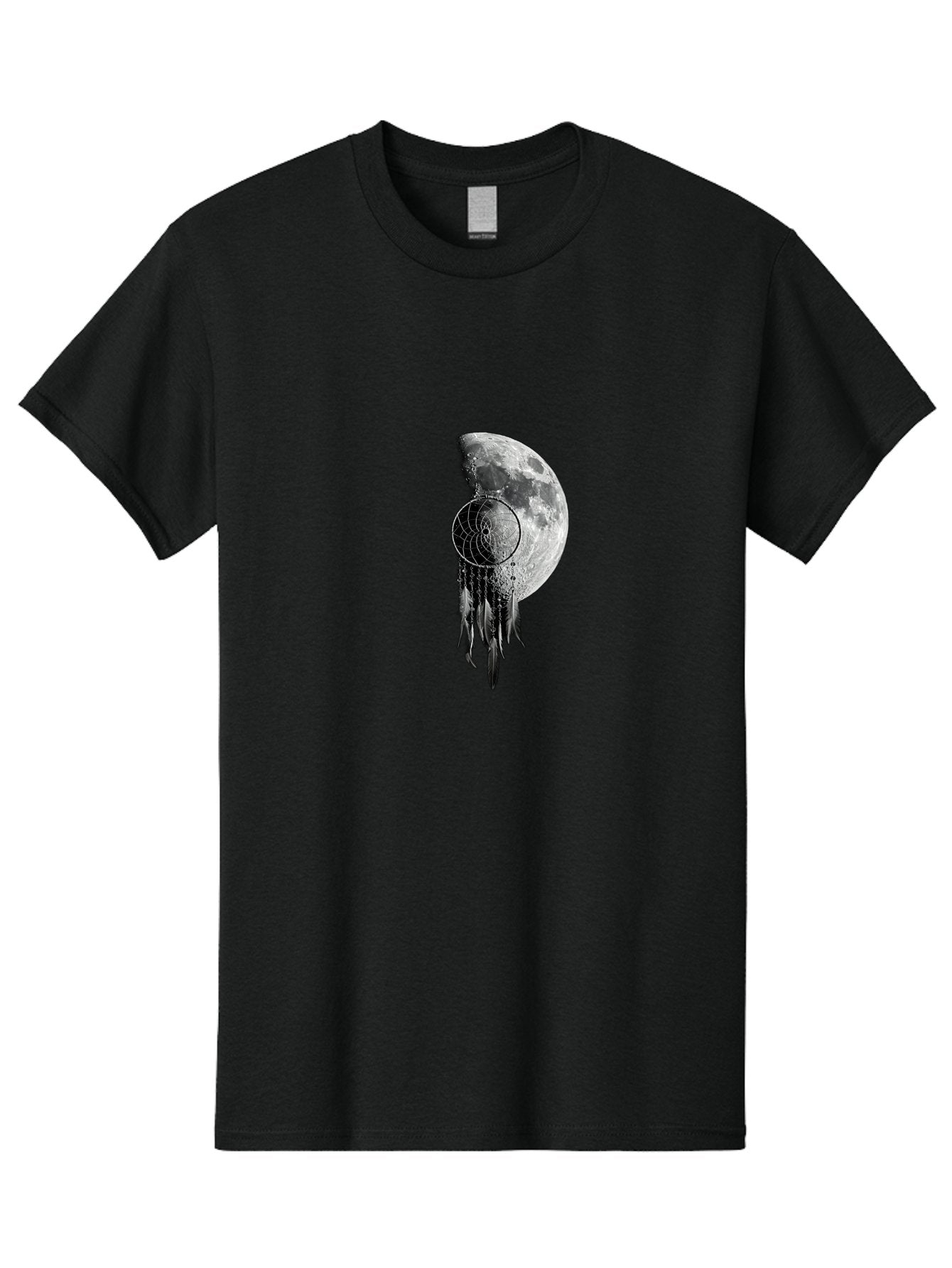 Nautilus-Moon Men'S Graphic Tee, 100% Cotton, Comfortable Casual Summer Wear, Machine Washable, Jellyfish, Moon, Lunar Cycle, Ocean Creatures, Surreal Art, Mystical Imagery, Ethereal Atmosphere, Abstract Design, Monochrome Illustration Bad356 9
