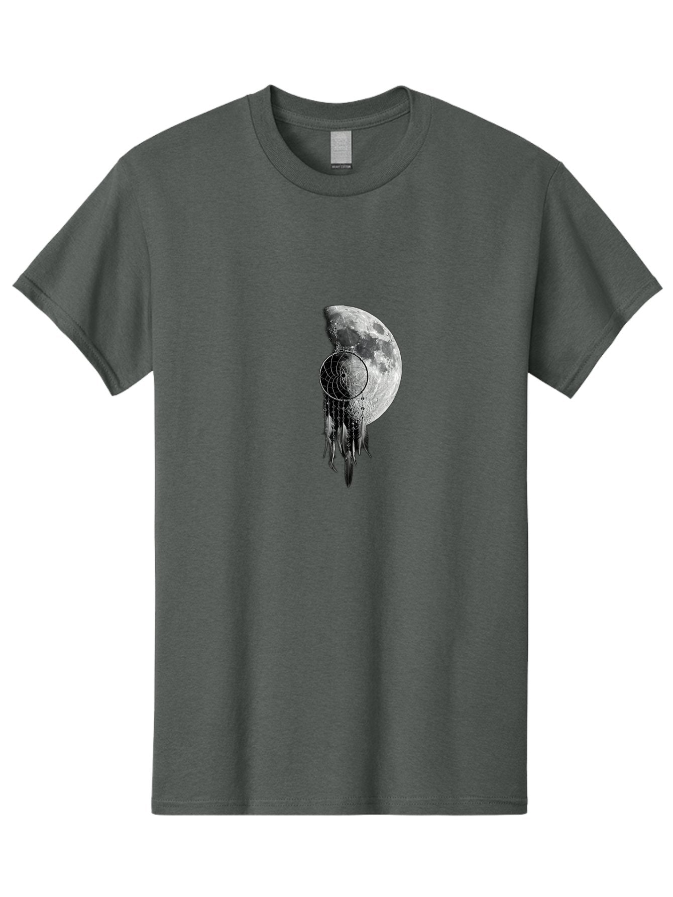 Nautilus-Moon Men'S Graphic Tee, 100% Cotton, Comfortable Casual Summer Wear, Machine Washable, Jellyfish, Moon, Lunar Cycle, Ocean Creatures, Surreal Art, Mystical Imagery, Ethereal Atmosphere, Abstract Design, Monochrome Illustration Bad356 8