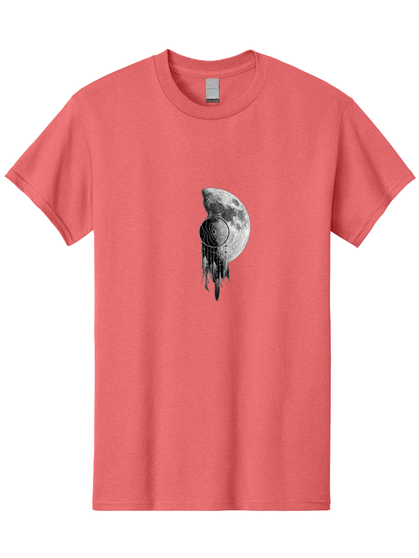 Nautilus-Moon Men'S Graphic Tee, 100% Cotton, Comfortable Casual Summer Wear, Machine Washable, Jellyfish, Moon, Lunar Cycle, Ocean Creatures, Surreal Art, Mystical Imagery, Ethereal Atmosphere, Abstract Design, Monochrome Illustration Bad356 15