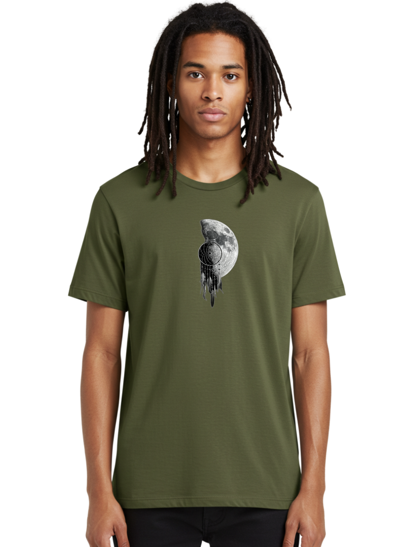 Nautilus-Moon Men'S Graphic Tee, 100% Cotton, Comfortable Casual Summer Wear, Machine Washable, Jellyfish, Moon, Lunar Cycle, Ocean Creatures, Surreal Art, Mystical Imagery, Ethereal Atmosphere, Abstract Design, Monochrome Illustration Bad356 19