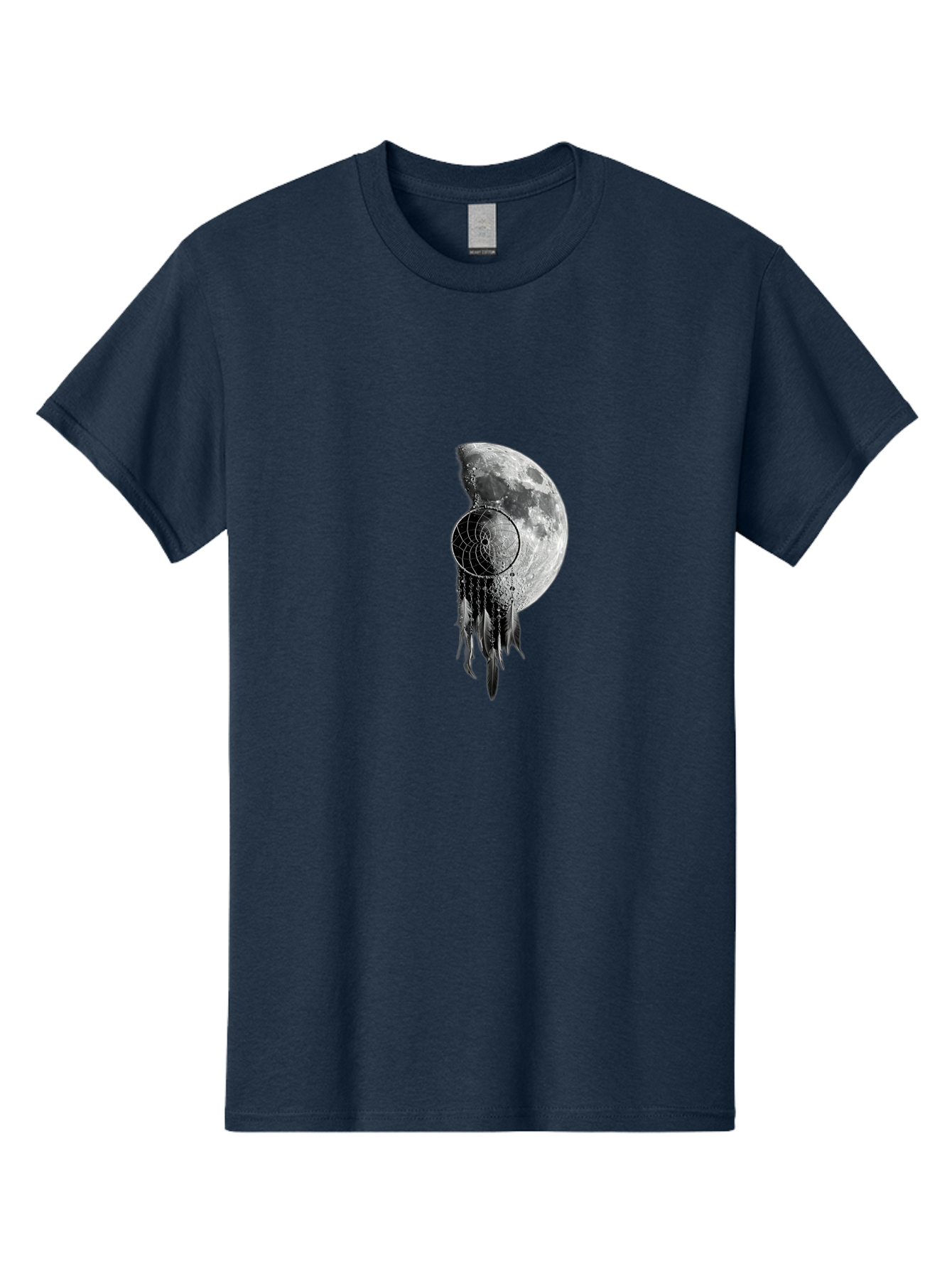 Nautilus-Moon Men'S Graphic Tee, 100% Cotton, Comfortable Casual Summer Wear, Machine Washable, Jellyfish, Moon, Lunar Cycle, Ocean Creatures, Surreal Art, Mystical Imagery, Ethereal Atmosphere, Abstract Design, Monochrome Illustration Bad356 10