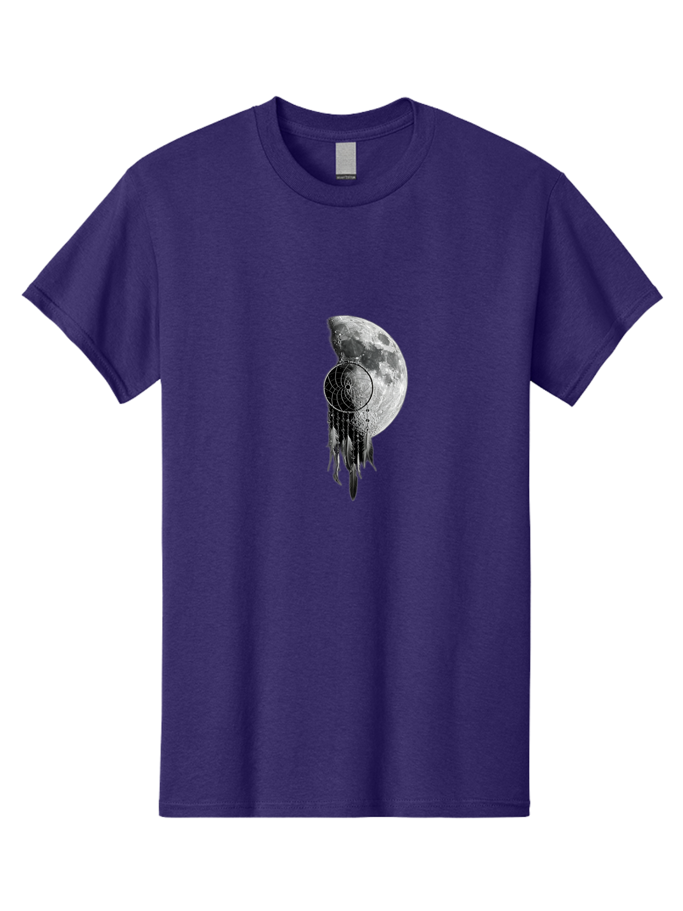 Nautilus-Moon Men'S Graphic Tee, 100% Cotton, Comfortable Casual Summer Wear, Machine Washable, Jellyfish, Moon, Lunar Cycle, Ocean Creatures, Surreal Art, Mystical Imagery, Ethereal Atmosphere, Abstract Design, Monochrome Illustration Bad356 14