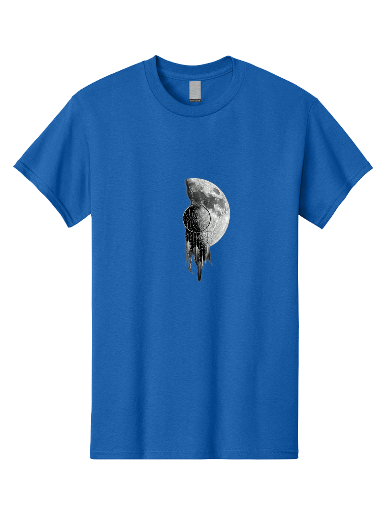 Nautilus-Moon Men'S Graphic Tee, 100% Cotton, Comfortable Casual Summer Wear, Machine Washable, Jellyfish, Moon, Lunar Cycle, Ocean Creatures, Surreal Art, Mystical Imagery, Ethereal Atmosphere, Abstract Design, Monochrome Illustration Bad356