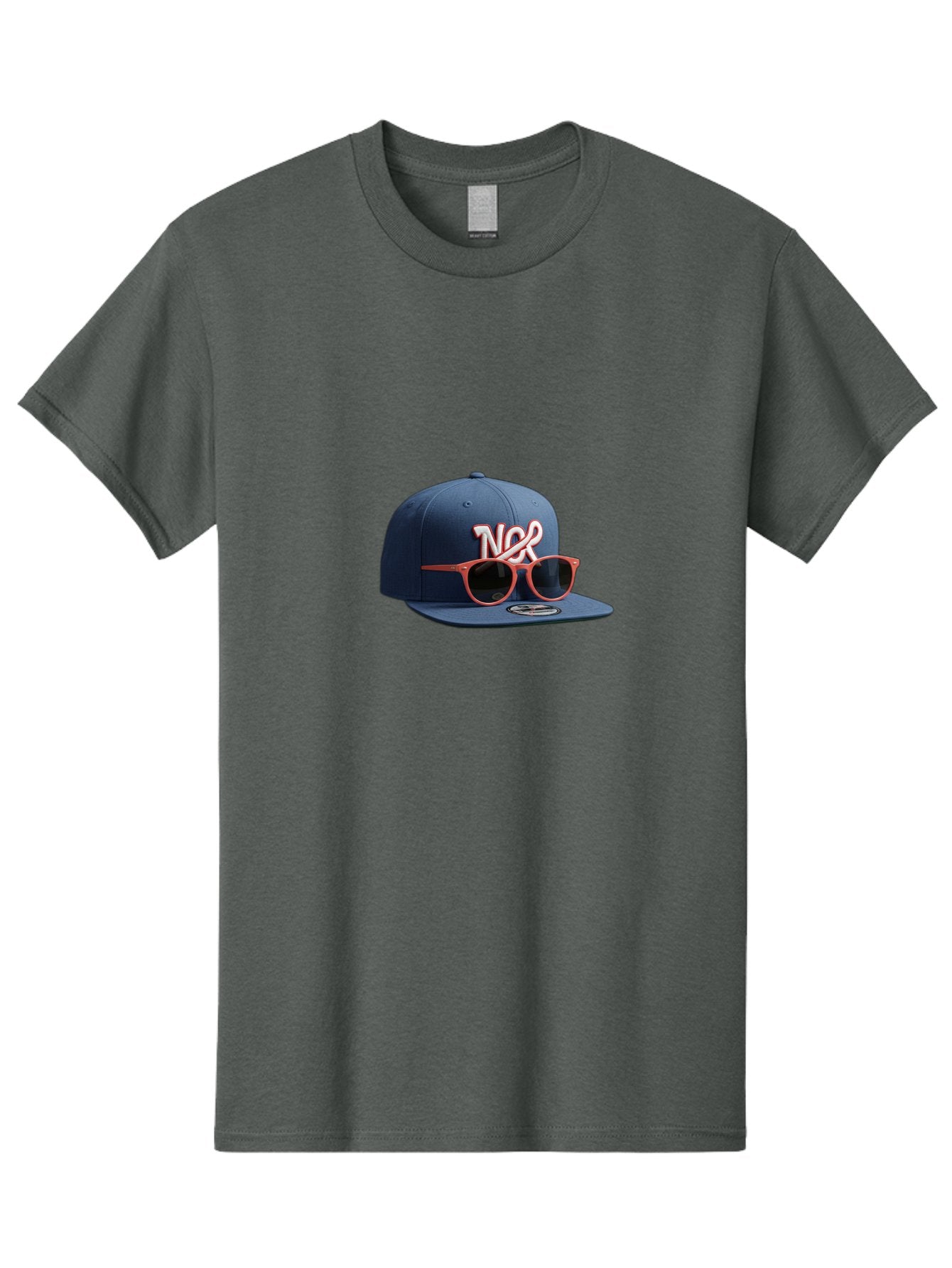 Ncr-Baseball-Cap Men'S Graphic Tee, 100% Cotton, Comfortable Casual Summer Wear, Machine Washable, Baseball Cap, Ncr Logo, Sunglasses On Hat, Red Frames, Dark Lenses, New Era Cap, Fashion Accessory, Streetwear Style, Casual Wear, Trendy Hat Bad358 6