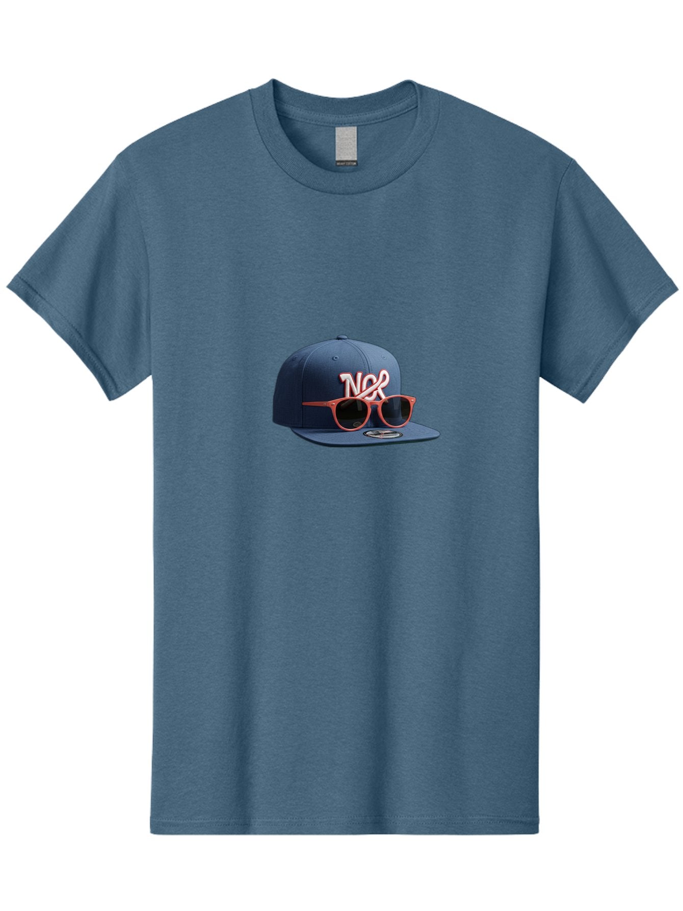 Ncr-Baseball-Cap Men'S Graphic Tee, 100% Cotton, Comfortable Casual Summer Wear, Machine Washable, Baseball Cap, Ncr Logo, Sunglasses On Hat, Red Frames, Dark Lenses, New Era Cap, Fashion Accessory, Streetwear Style, Casual Wear, Trendy Hat Bad358 11