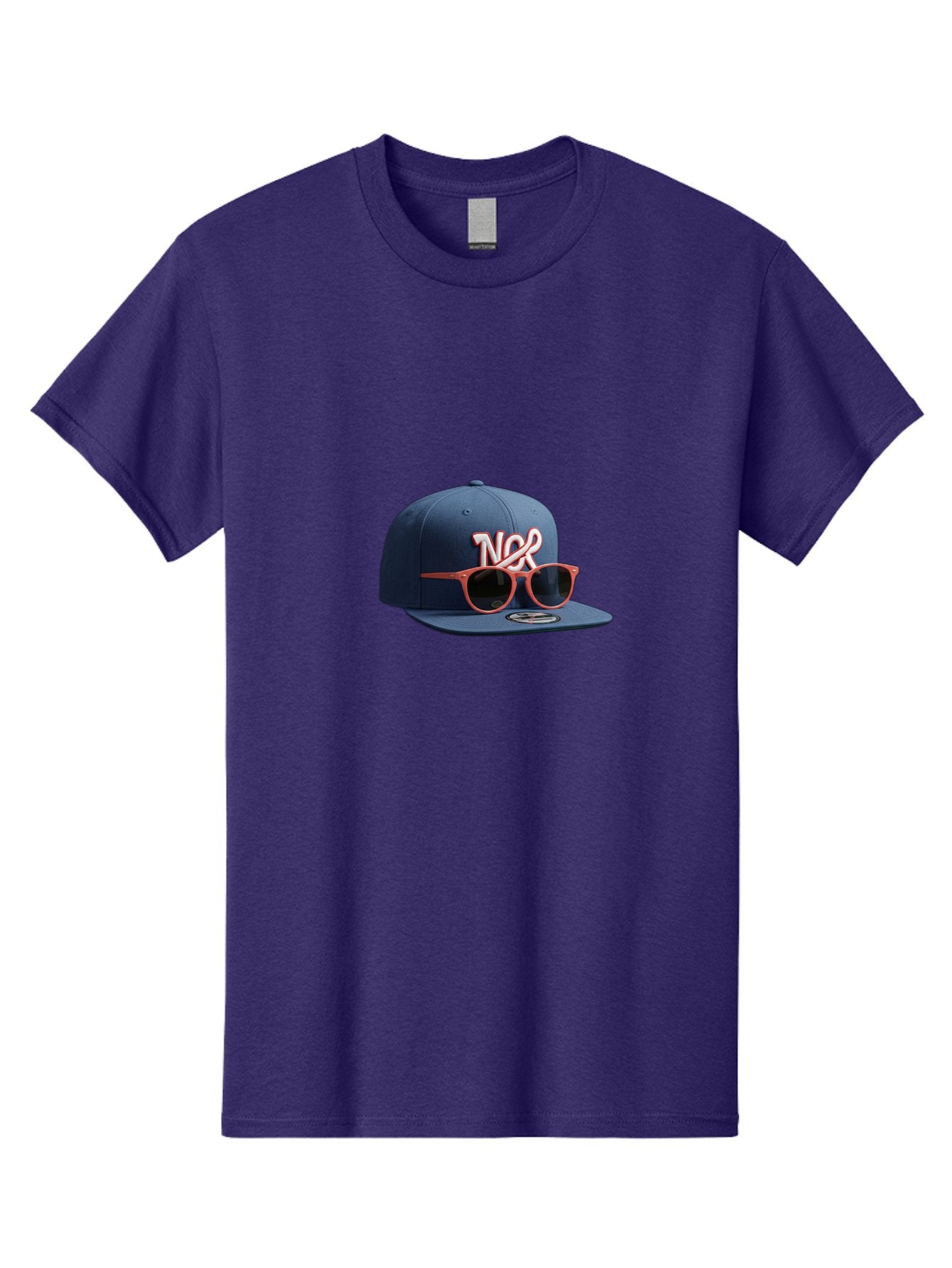 Ncr-Baseball-Cap Men'S Graphic Tee, 100% Cotton, Comfortable Casual Summer Wear, Machine Washable, Baseball Cap, Ncr Logo, Sunglasses On Hat, Red Frames, Dark Lenses, New Era Cap, Fashion Accessory, Streetwear Style, Casual Wear, Trendy Hat Bad358 8