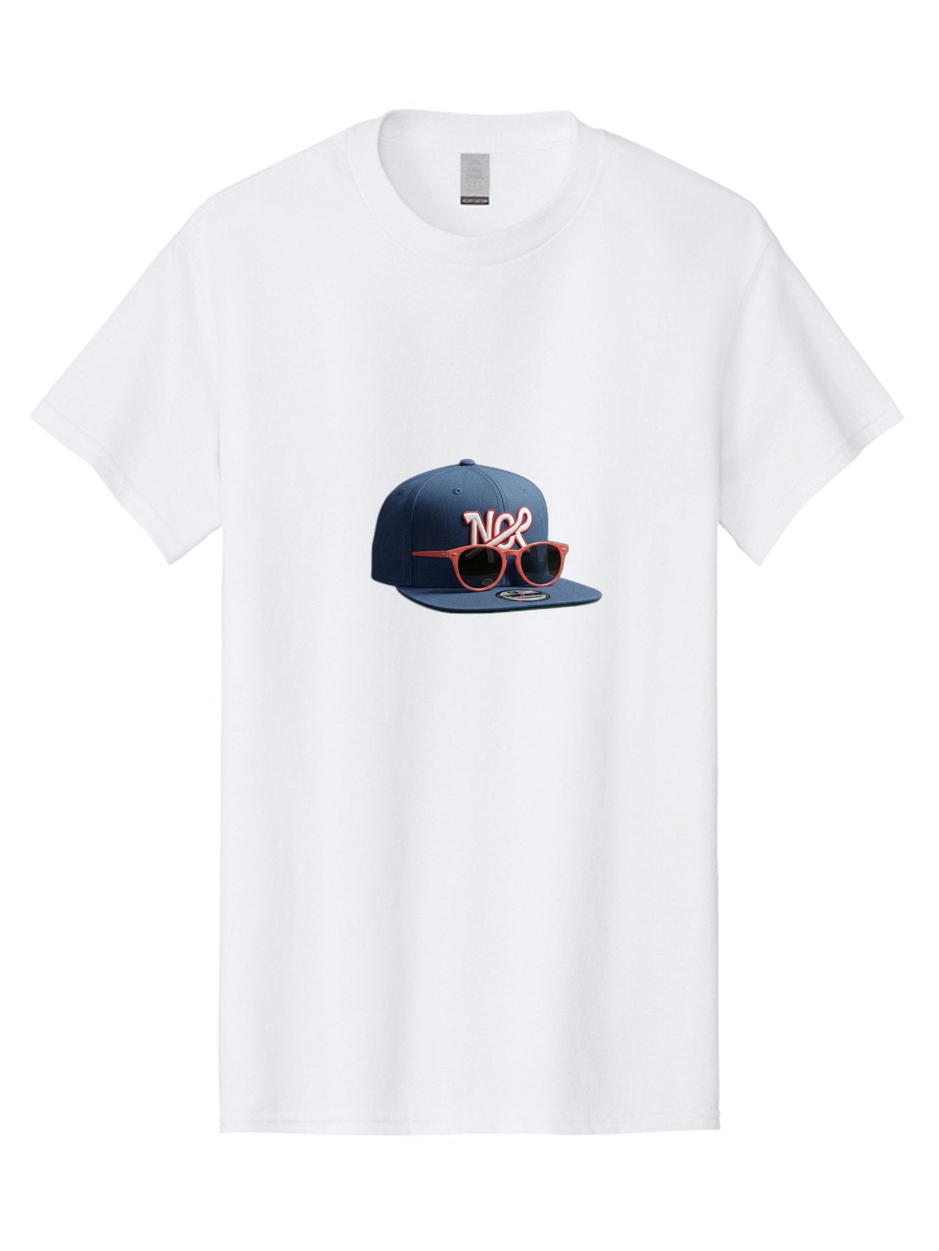 Ncr-Baseball-Cap Men'S Graphic Tee, 100% Cotton, Comfortable Casual Summer Wear, Machine Washable, Baseball Cap, Ncr Logo, Sunglasses On Hat, Red Frames, Dark Lenses, New Era Cap, Fashion Accessory, Streetwear Style, Casual Wear, Trendy Hat Bad358 4