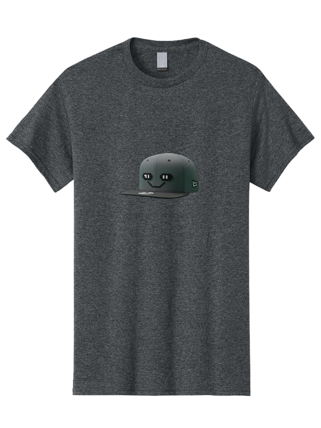 New-Era-Cap-1 Men'S Graphic Tee, 100% Cotton, Comfortable Casual Summer Wear, Machine Washable, Black Snapback Hat, Pac-Man Design, Pixel Art, Gaming Accessory, Streetwear Fashion, Trendy Apparel, Casual Wear, Black Cap Bad366 13