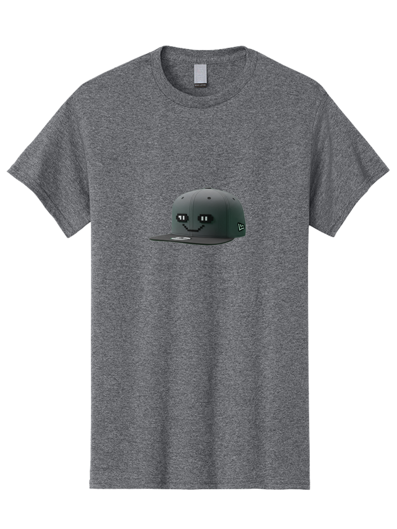New-Era-Cap-1 Men'S Graphic Tee, 100% Cotton, Comfortable Casual Summer Wear, Machine Washable, Black Snapback Hat, Pac-Man Design, Pixel Art, Gaming Accessory, Streetwear Fashion, Trendy Apparel, Casual Wear, Black Cap Bad366 9