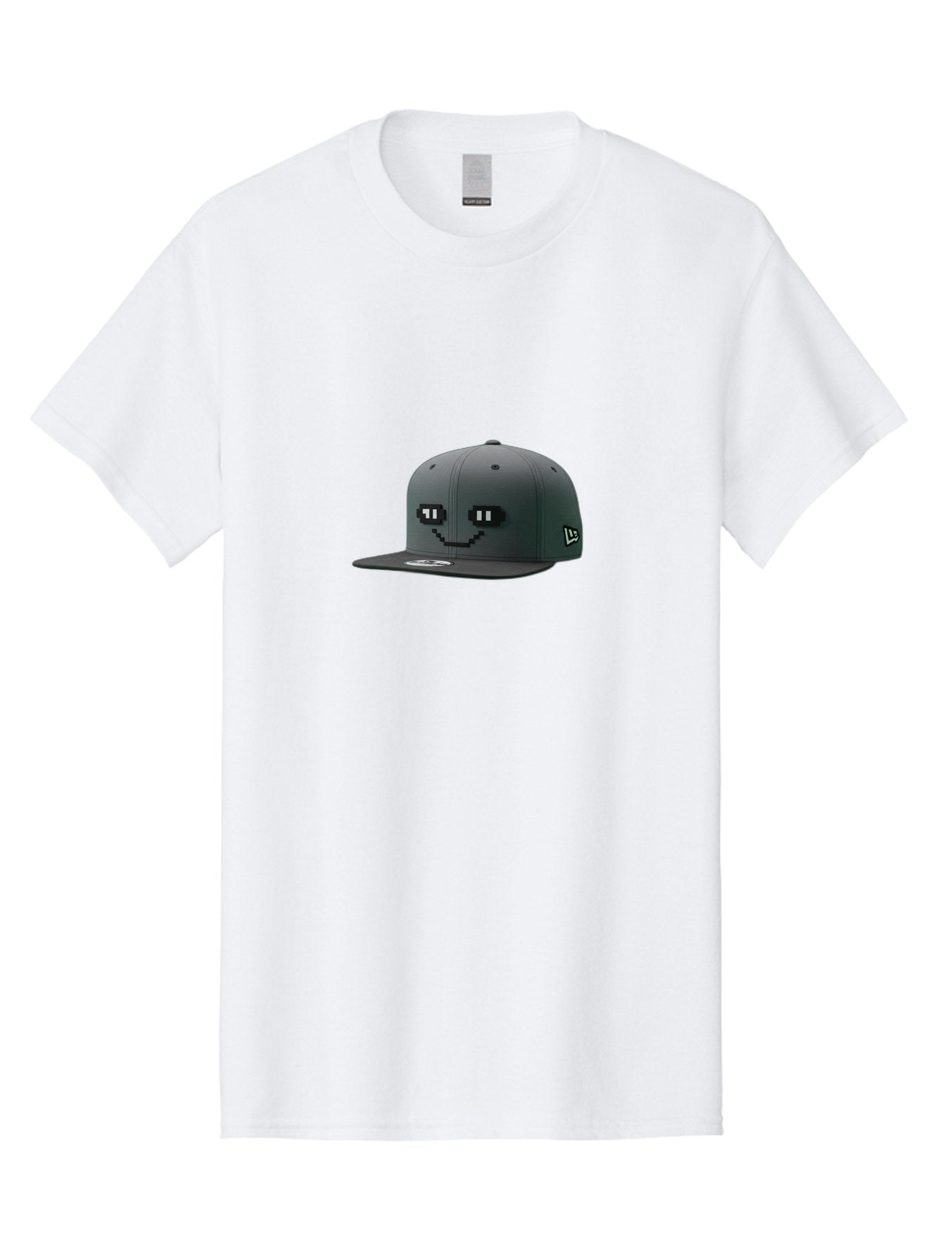 New-Era-Cap-1 Men'S Graphic Tee, 100% Cotton, Comfortable Casual Summer Wear, Machine Washable, Black Snapback Hat, Pac-Man Design, Pixel Art, Gaming Accessory, Streetwear Fashion, Trendy Apparel, Casual Wear, Black Cap Bad366 12
