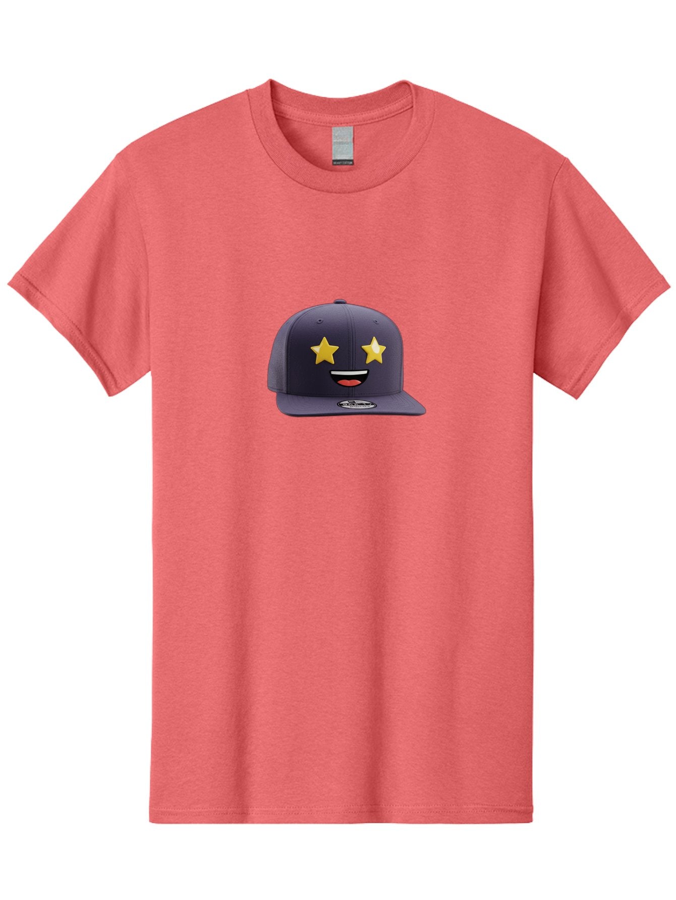 New-Era-Cap Men'S Graphic Tee, 100% Cotton, Comfortable Casual Summer Wear, Machine Washable, Baseball Cap, Emoji Face, Star Eyes, Smiling Mouth, Streetwear Fashion, Casual Style, Sports Headwear, Logo Sticker Bad368 15