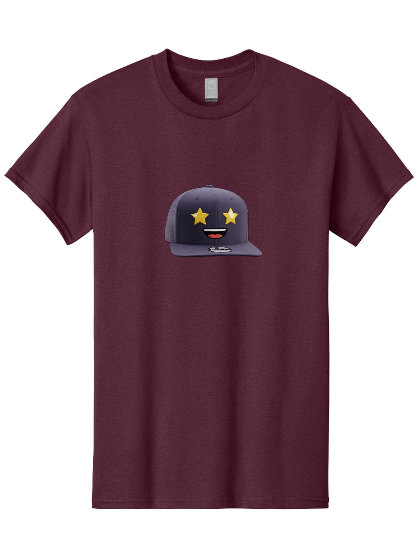 New-Era-Cap Men'S Graphic Tee, 100% Cotton, Comfortable Casual Summer Wear, Machine Washable, Baseball Cap, Emoji Face, Star Eyes, Smiling Mouth, Streetwear Fashion, Casual Style, Sports Headwear, Logo Sticker Bad368 11