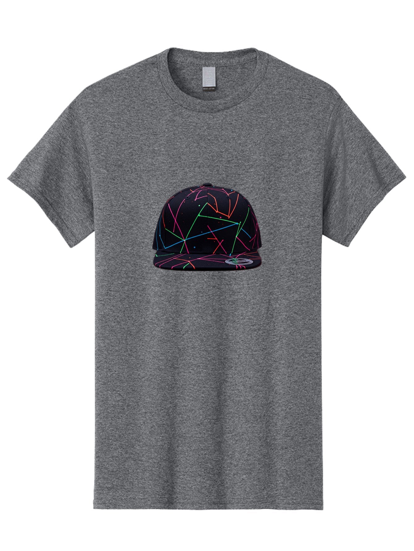 New-Era-Neon-Lines-Cap Men'S Graphic Tee, 100% Cotton, Comfortable Casual Summer Wear, Machine Washable, Baseball Cap, Neon Lines, Colorful Design, Streetwear Fashion, Urban Style, Trendy Accessory, Neon Pink, Neon Green, Neon Blue, Bad370 6