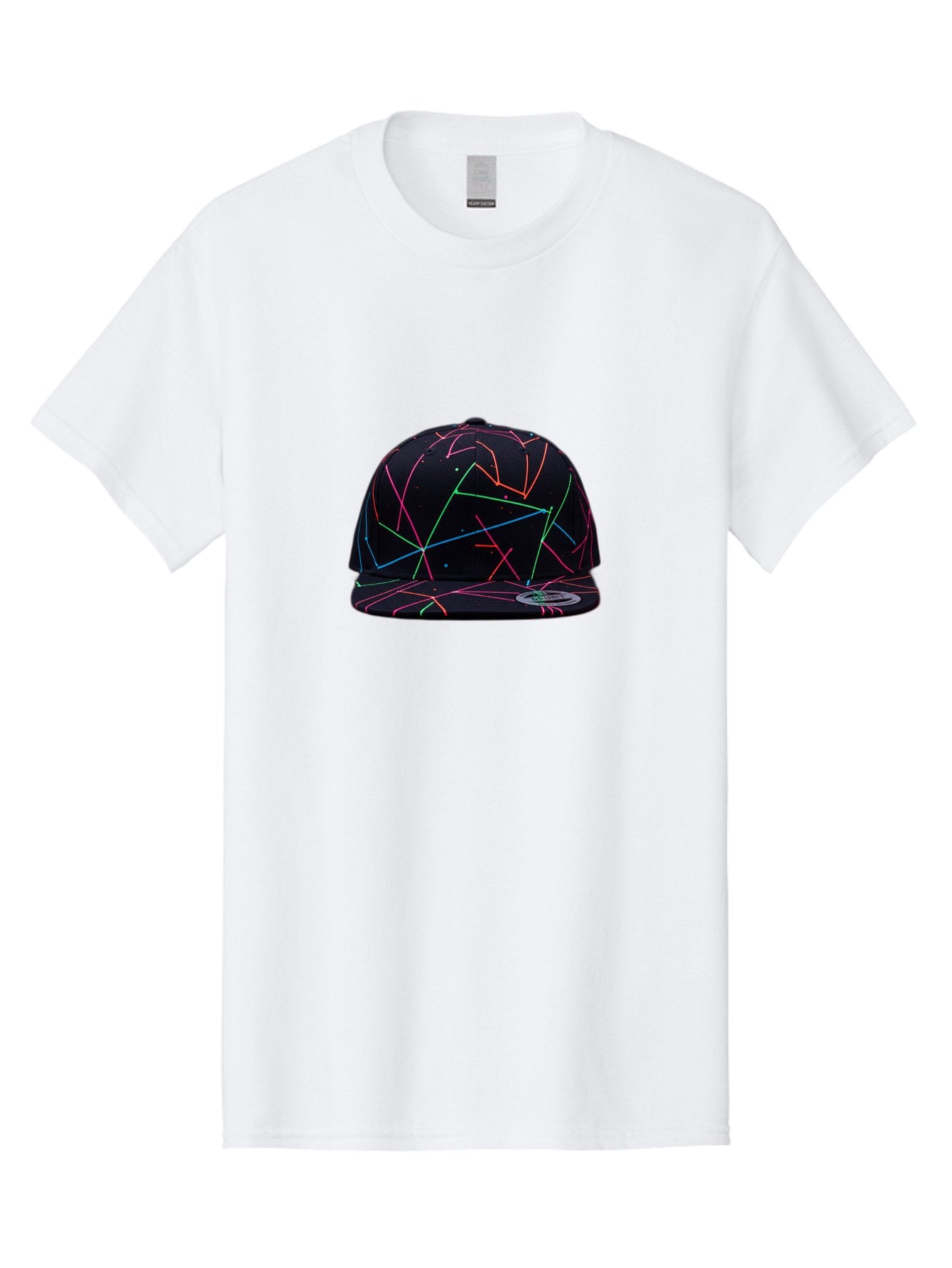 New-Era-Neon-Lines-Cap Men'S Graphic Tee, 100% Cotton, Comfortable Casual Summer Wear, Machine Washable, Baseball Cap, Neon Lines, Colorful Design, Streetwear Fashion, Urban Style, Trendy Accessory, Neon Pink, Neon Green, Neon Blue, Bad370 10