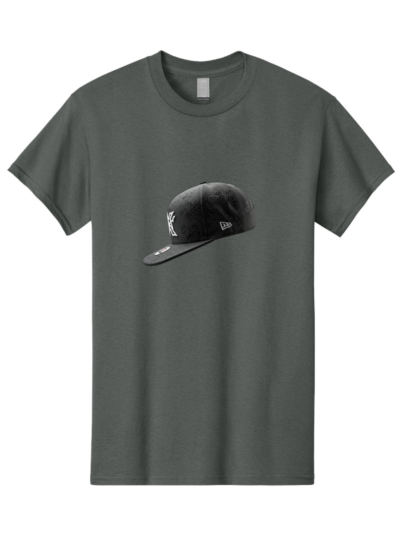 New-York-Yankees-Baseball-Cap Men'S Graphic Tee, 100% Cotton, Comfortable Casual Summer Wear, Machine Washable, New York Yankees Baseball Cap, Black Cap With White Logo, New Era Cap, Baseball Hat, Sports Fashion, Ny Logo, Mlb Merchandise, Bad372 15