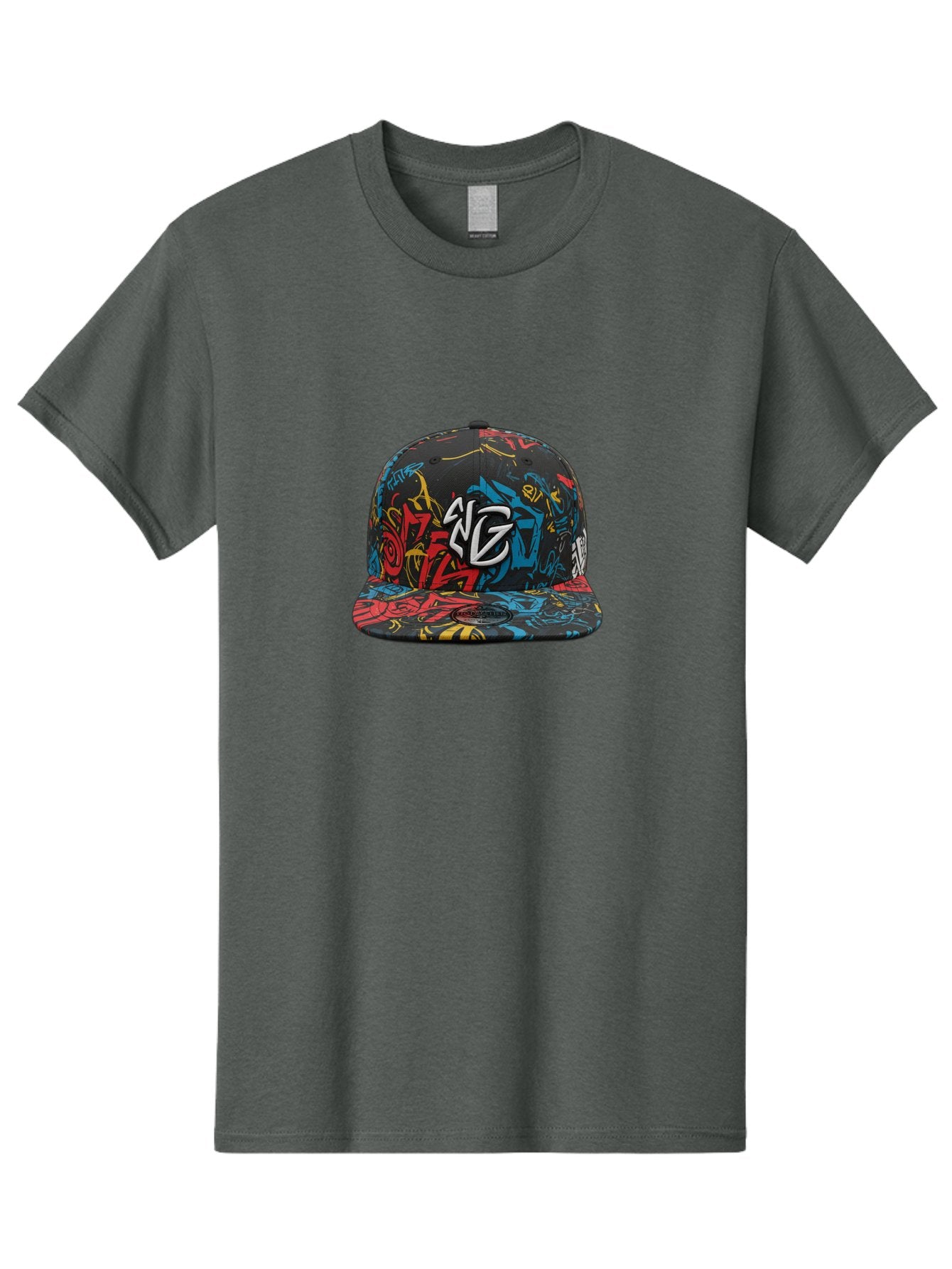 Ng-Baseball-Cap Men'S Graphic Tee, 100% Cotton, Comfortable Casual Summer Wear, Machine Washable, Graffiti Hat, Streetwear Fashion, Urban Style, Multicolored Cap, Ng Logo, Bold Graphics, Snapback Hat, Trendy Headwear, Casual Wear Bad373 8