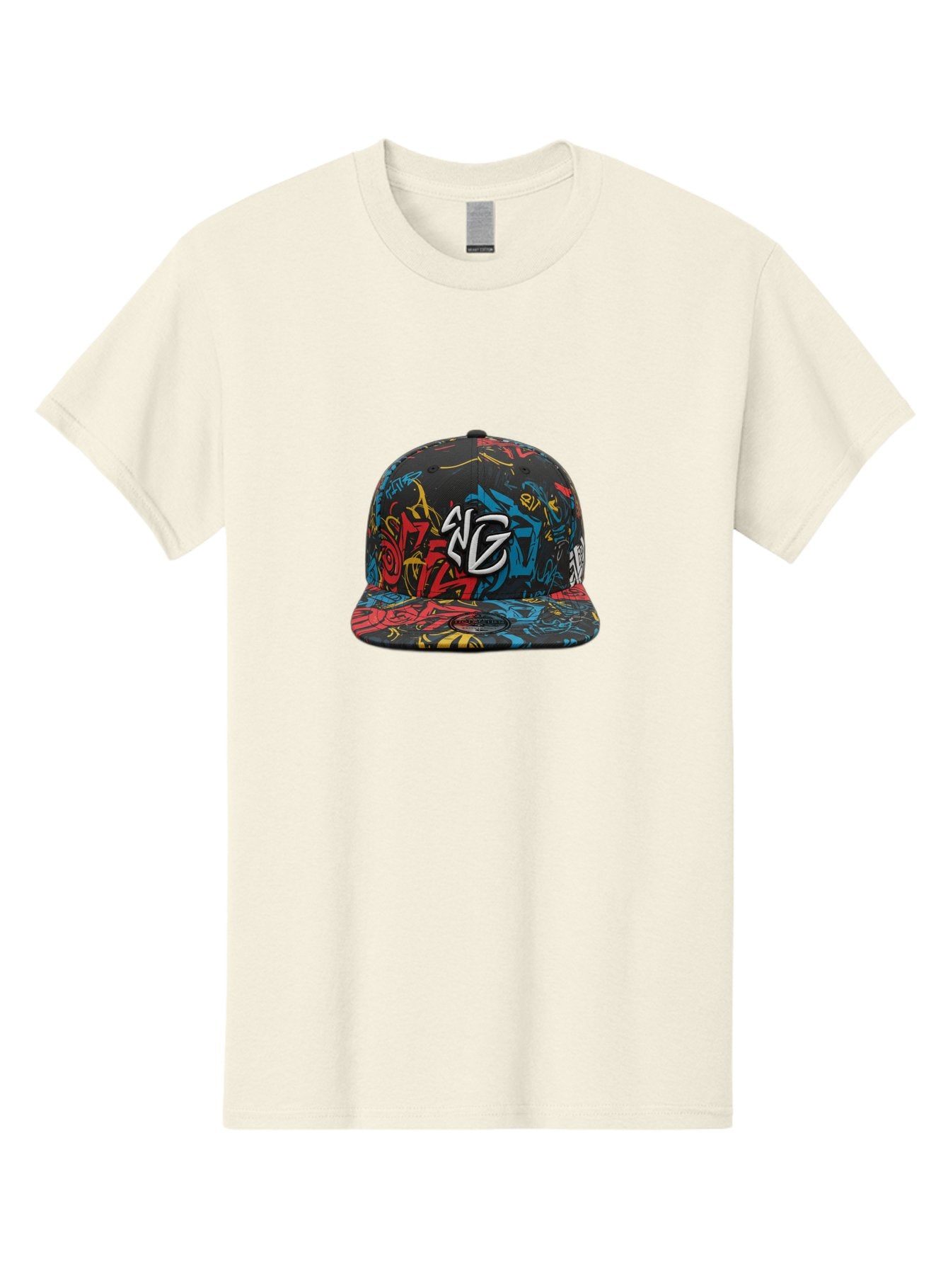 Ng-Baseball-Cap Men'S Graphic Tee, 100% Cotton, Comfortable Casual Summer Wear, Machine Washable, Graffiti Hat, Streetwear Fashion, Urban Style, Multicolored Cap, Ng Logo, Bold Graphics, Snapback Hat, Trendy Headwear, Casual Wear Bad373 14