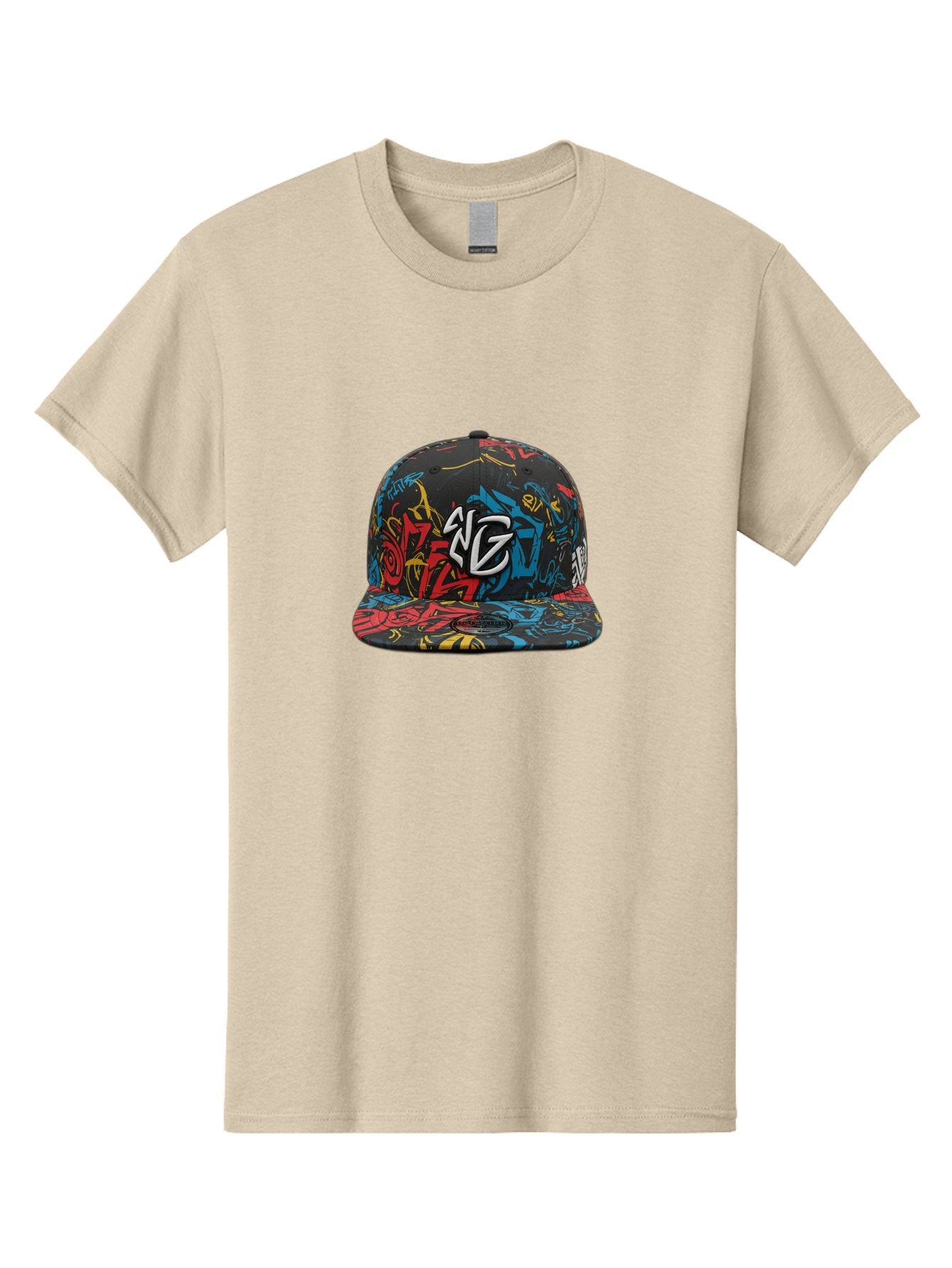 Ng-Baseball-Cap Men'S Graphic Tee, 100% Cotton, Comfortable Casual Summer Wear, Machine Washable, Graffiti Hat, Streetwear Fashion, Urban Style, Multicolored Cap, Ng Logo, Bold Graphics, Snapback Hat, Trendy Headwear, Casual Wear Bad373