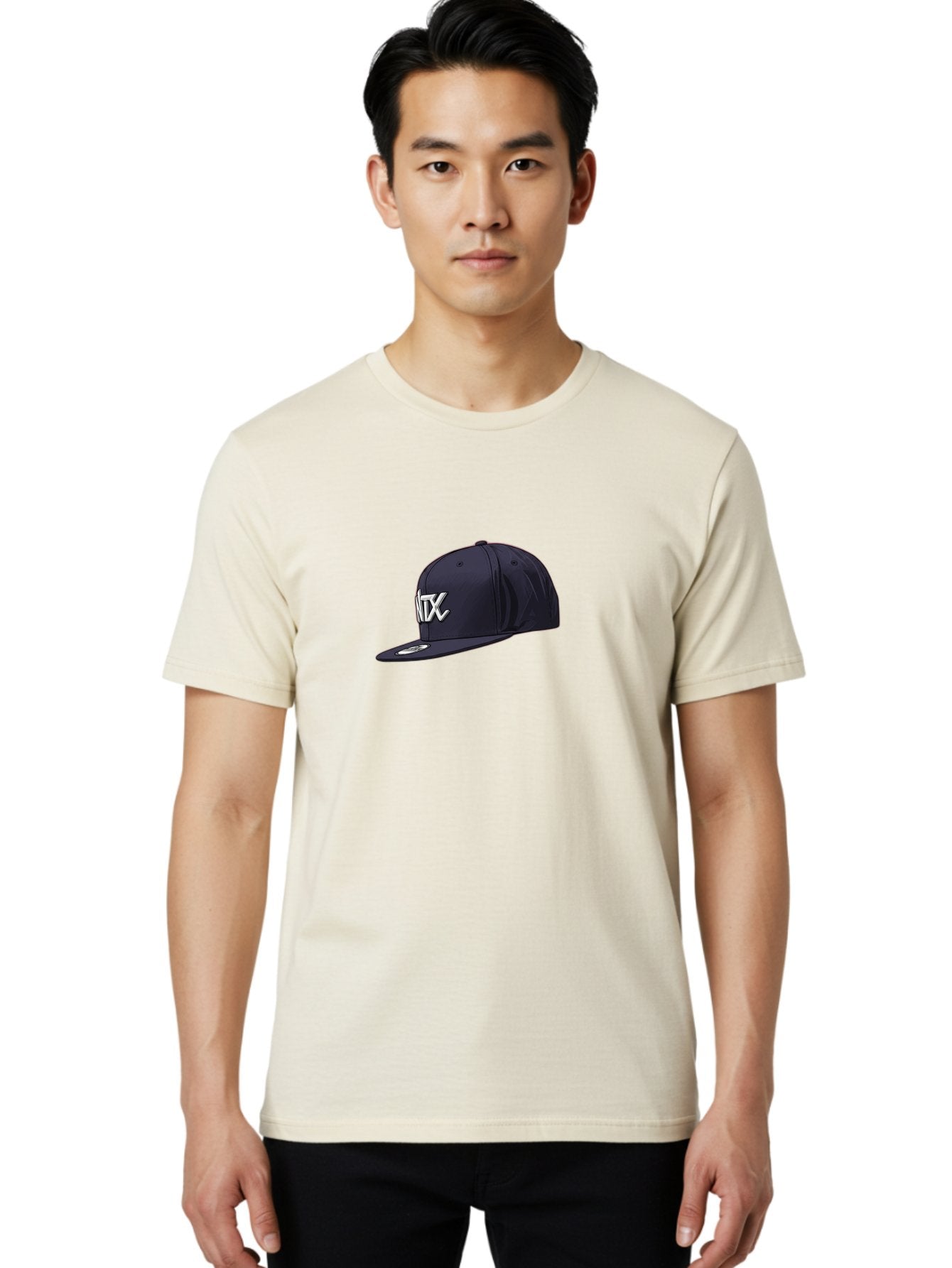 Ntx-Baseball-Cap Men'S Graphic Tee, 100% Cotton, Comfortable Casual Summer Wear, Machine Washable, Ntx Logo, Baseball Cap, Navy Blue Cap, White Logo, Sports Apparel, Streetwear Fashion, Casual Wear, Hat With Logo Bad377 23
