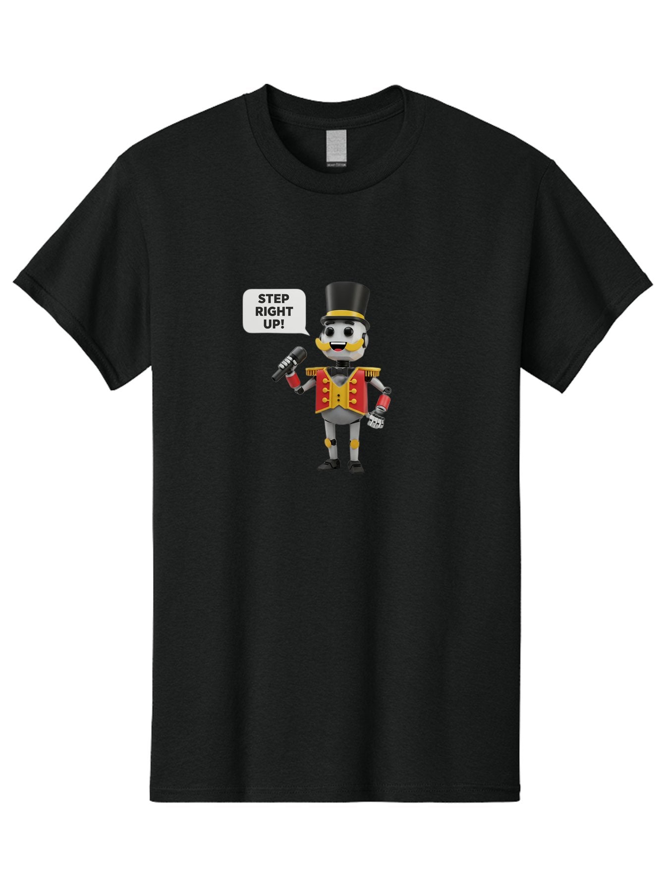 Nutcracker-Robot Men'S Graphic Tee, 100% Cotton, Comfortable Casual Summer Wear, Machine Washable, Nutcracker Robot, Mechanical Nutcracker, Robot Character, Step Right Up, Circus Ringmaster, Vintage Nutcracker, Steampunk Robot, Robotic Figure, Bad378 4