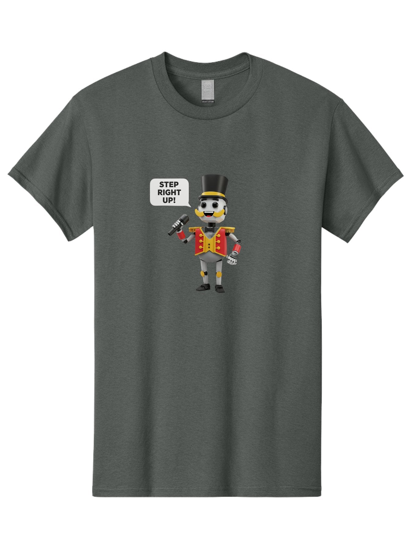 Nutcracker-Robot Men'S Graphic Tee, 100% Cotton, Comfortable Casual Summer Wear, Machine Washable, Nutcracker Robot, Mechanical Nutcracker, Robot Character, Step Right Up, Circus Ringmaster, Vintage Nutcracker, Steampunk Robot, Robotic Figure, Bad378 3
