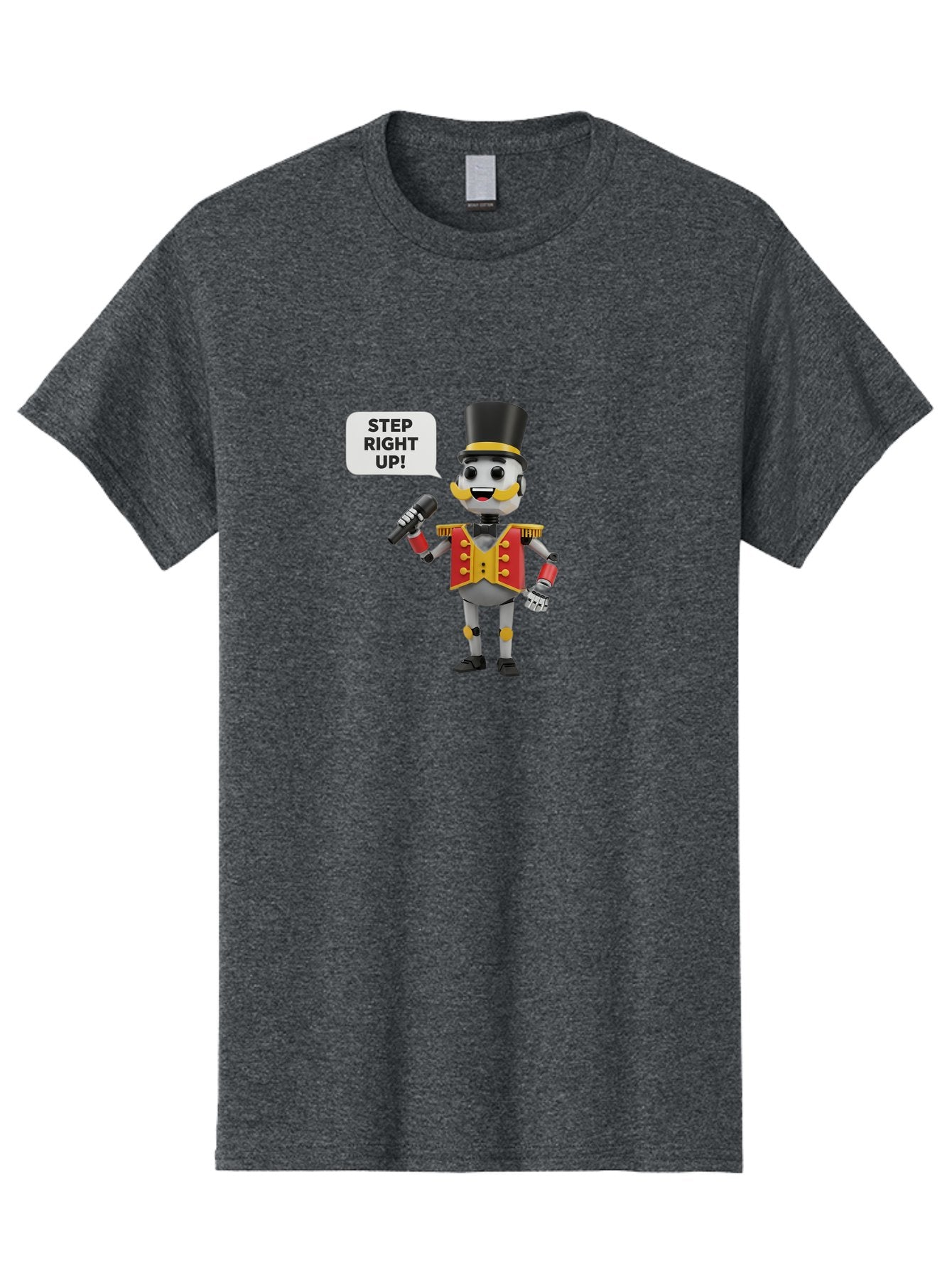 Nutcracker-Robot Men'S Graphic Tee, 100% Cotton, Comfortable Casual Summer Wear, Machine Washable, Nutcracker Robot, Mechanical Nutcracker, Robot Character, Step Right Up, Circus Ringmaster, Vintage Nutcracker, Steampunk Robot, Robotic Figure, Bad378 12