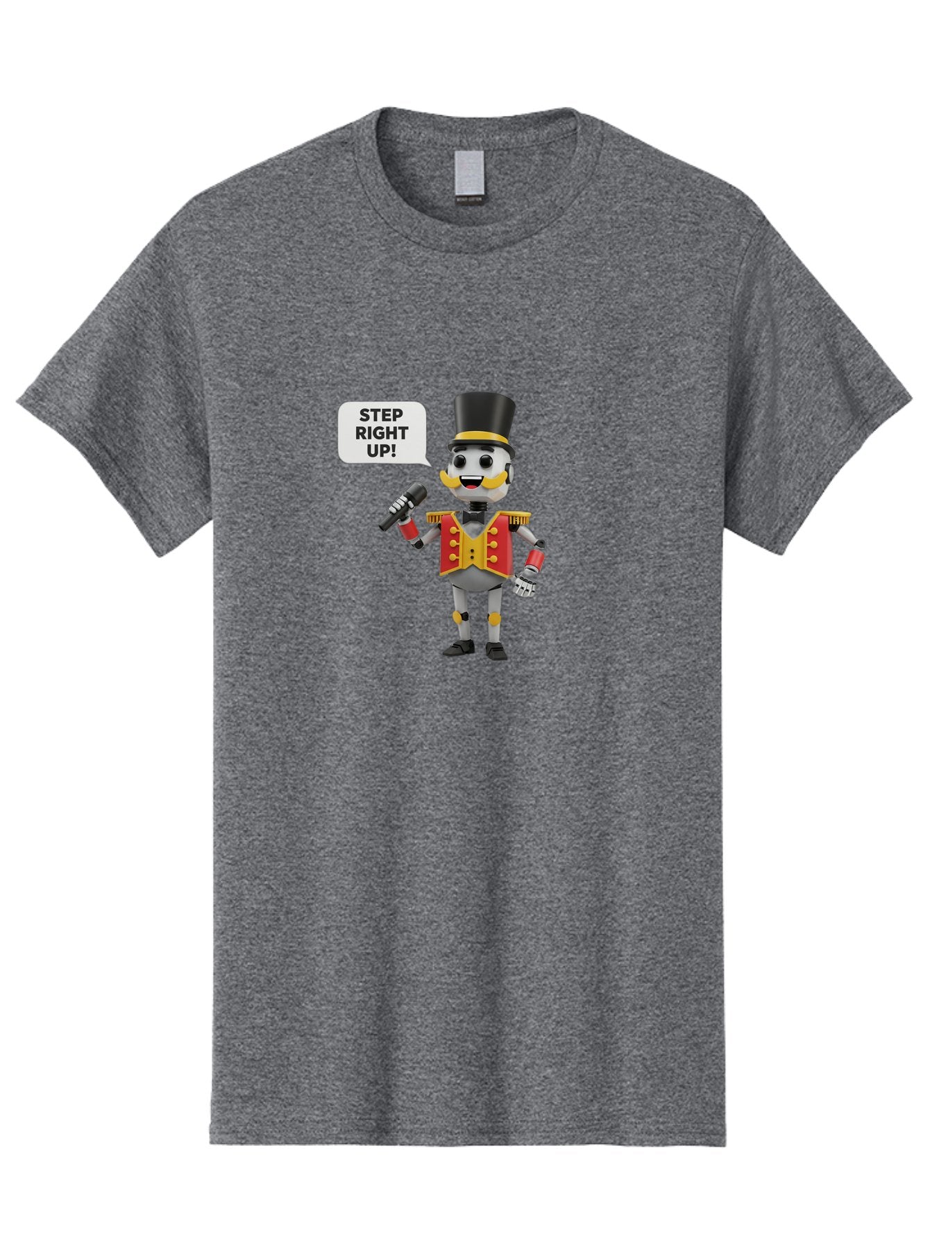 Nutcracker-Robot Men'S Graphic Tee, 100% Cotton, Comfortable Casual Summer Wear, Machine Washable, Nutcracker Robot, Mechanical Nutcracker, Robot Character, Step Right Up, Circus Ringmaster, Vintage Nutcracker, Steampunk Robot, Robotic Figure, Bad378 10