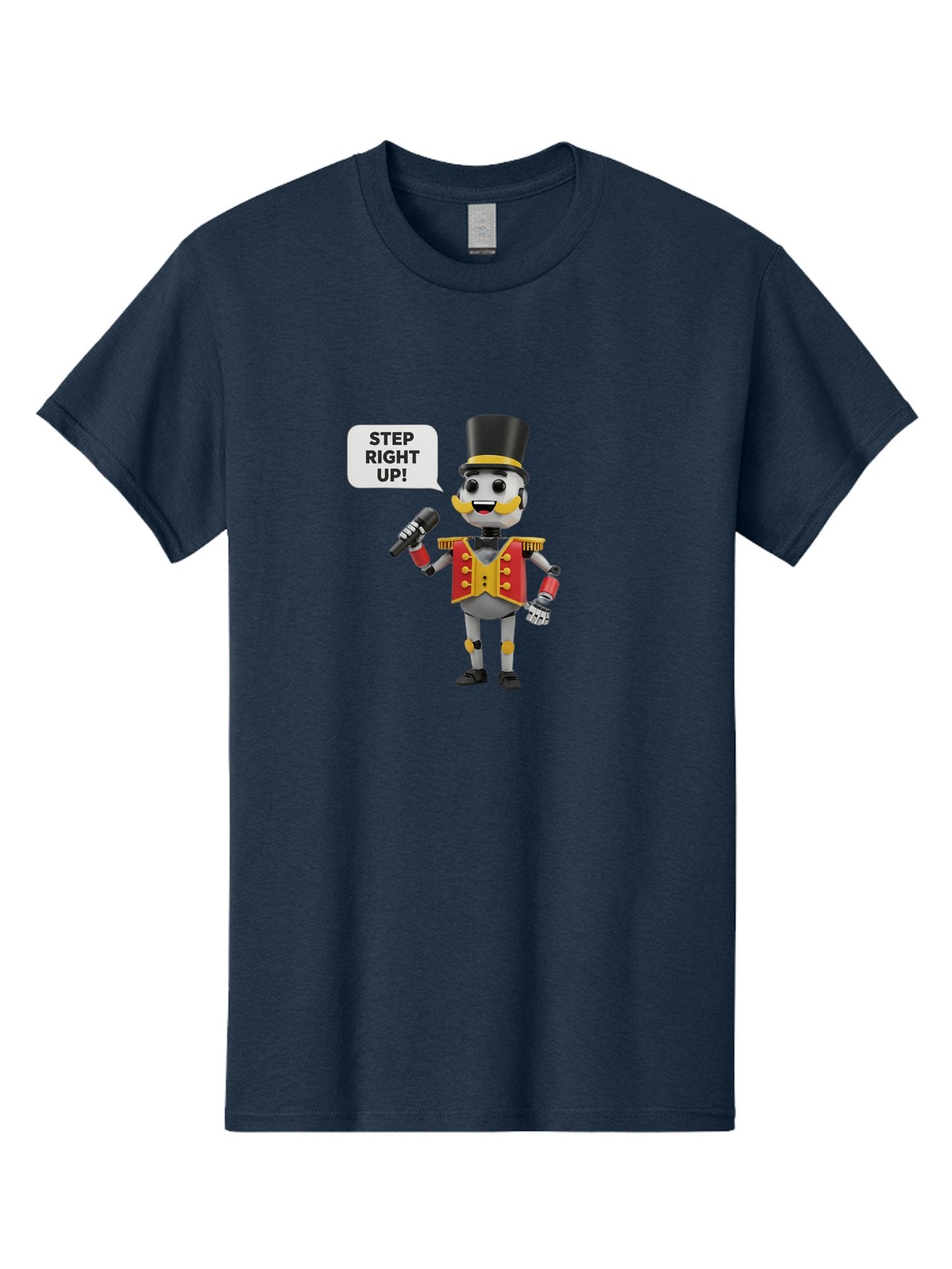 Nutcracker-Robot Men'S Graphic Tee, 100% Cotton, Comfortable Casual Summer Wear, Machine Washable, Nutcracker Robot, Mechanical Nutcracker, Robot Character, Step Right Up, Circus Ringmaster, Vintage Nutcracker, Steampunk Robot, Robotic Figure, Bad378 15
