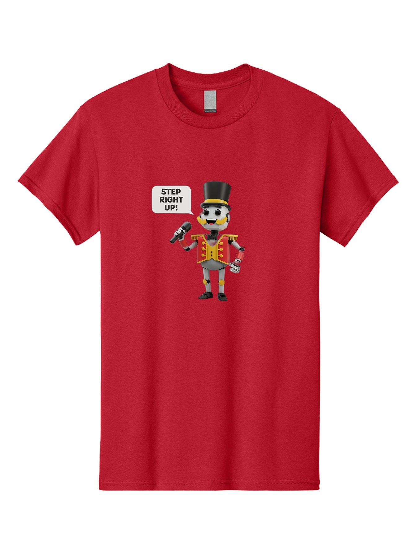 Nutcracker-Robot Men'S Graphic Tee, 100% Cotton, Comfortable Casual Summer Wear, Machine Washable, Nutcracker Robot, Mechanical Nutcracker, Robot Character, Step Right Up, Circus Ringmaster, Vintage Nutcracker, Steampunk Robot, Robotic Figure, Bad378 11