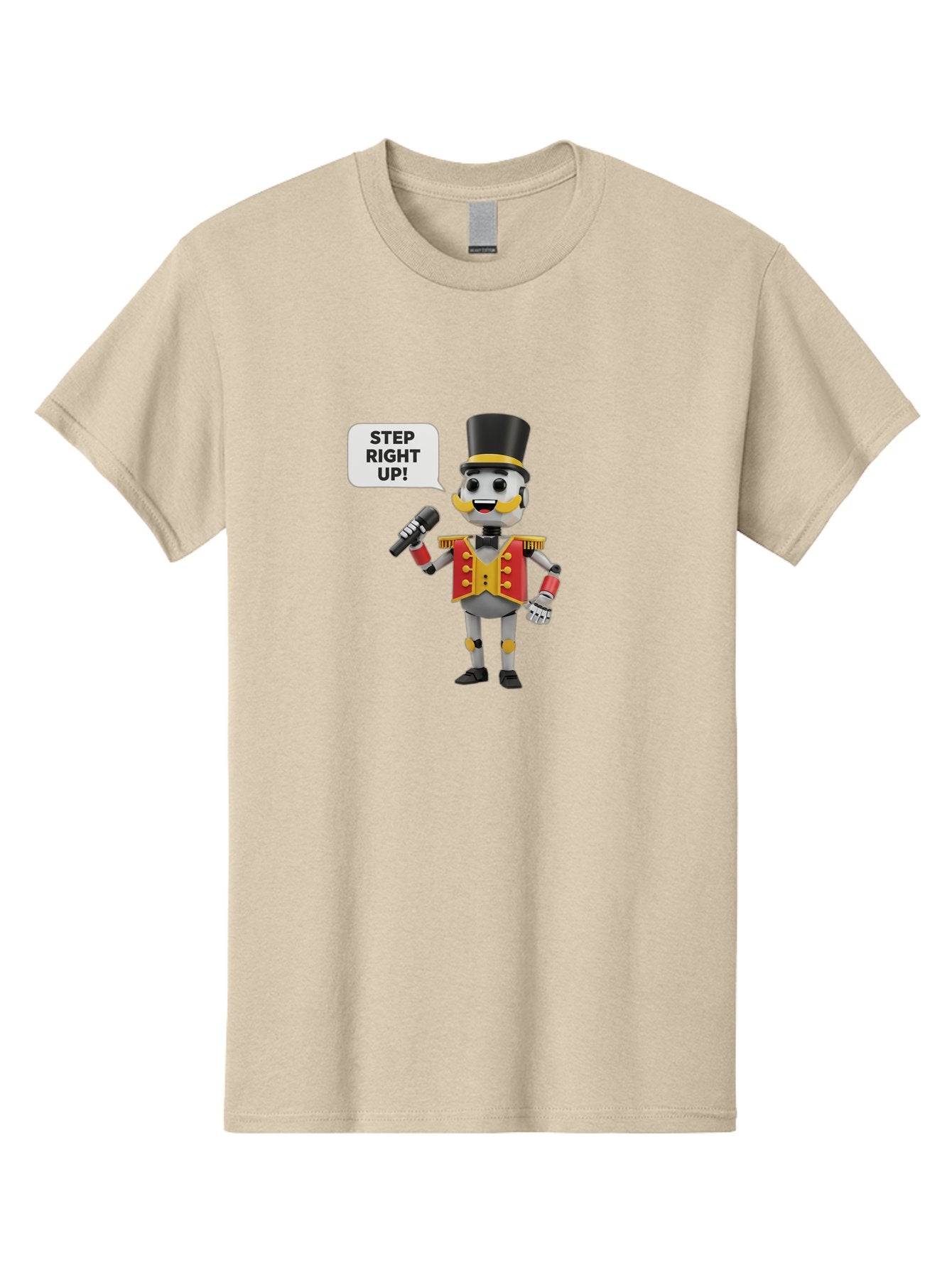 Nutcracker-Robot Men'S Graphic Tee, 100% Cotton, Comfortable Casual Summer Wear, Machine Washable, Nutcracker Robot, Mechanical Nutcracker, Robot Character, Step Right Up, Circus Ringmaster, Vintage Nutcracker, Steampunk Robot, Robotic Figure, Bad378 7