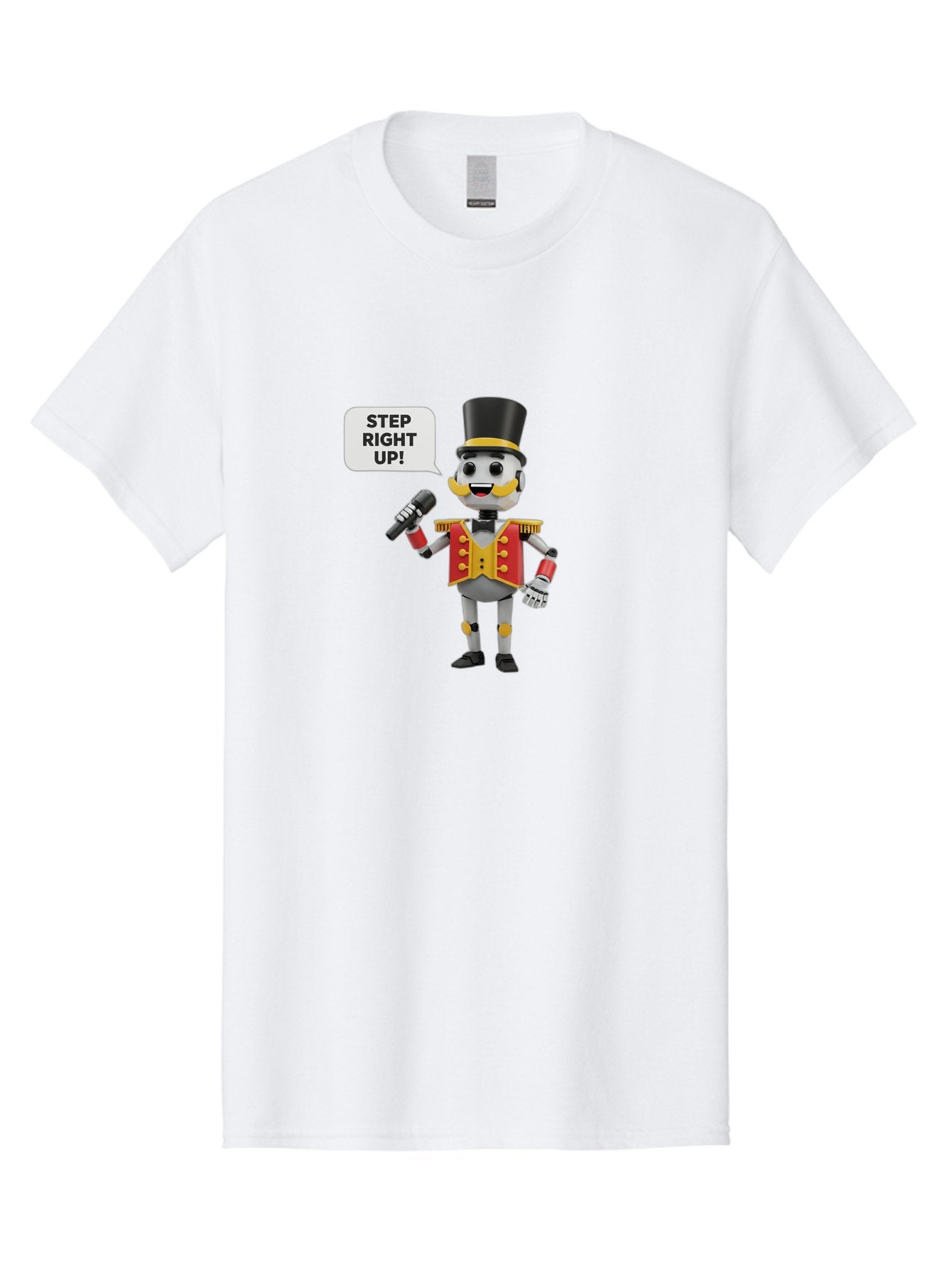 Nutcracker-Robot Men'S Graphic Tee, 100% Cotton, Comfortable Casual Summer Wear, Machine Washable, Nutcracker Robot, Mechanical Nutcracker, Robot Character, Step Right Up, Circus Ringmaster, Vintage Nutcracker, Steampunk Robot, Robotic Figure, Bad378 6