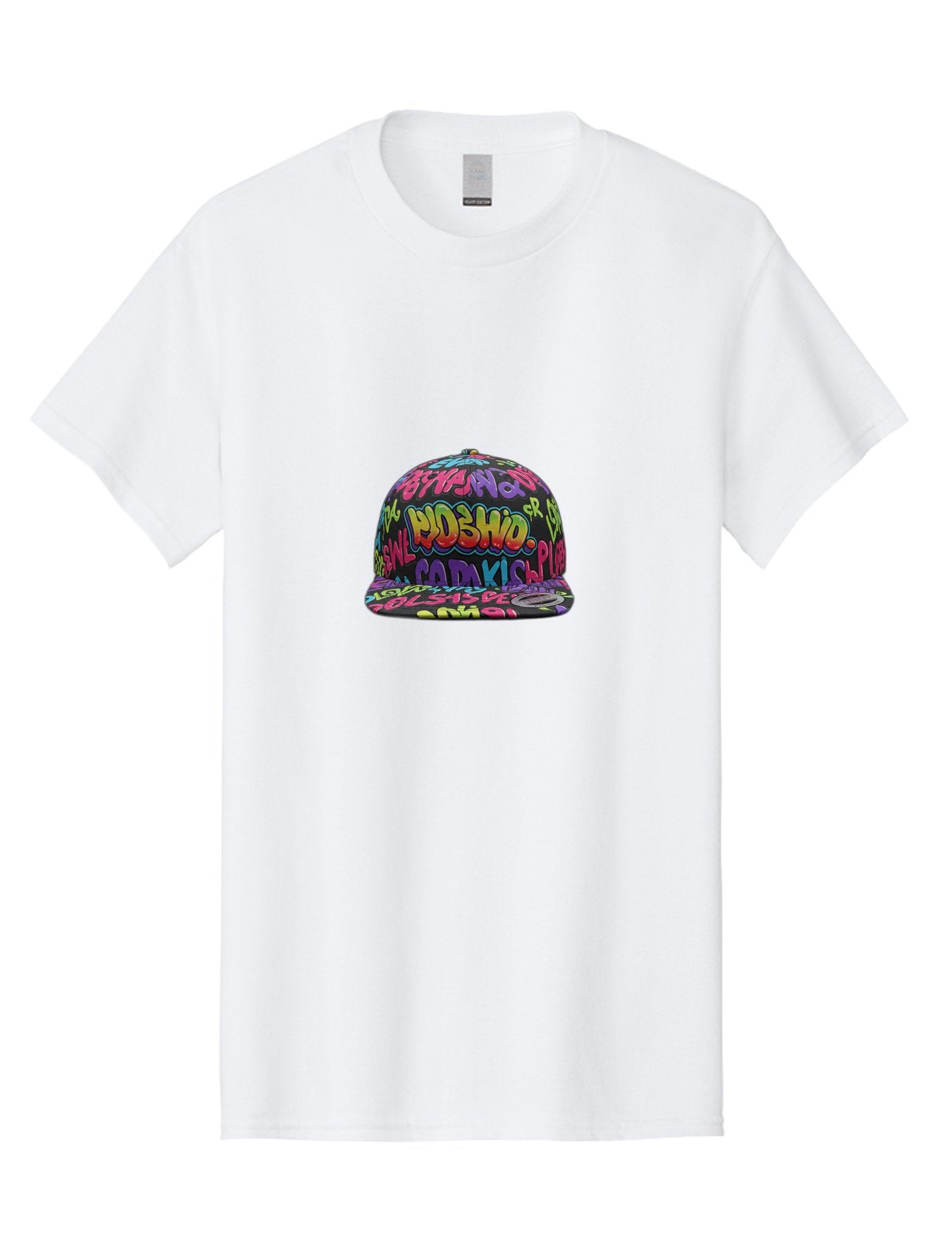 Ohislow-Snapback Men'S Graphic Tee, 100% Cotton, Comfortable Casual Summer Wear, Machine Washable, Graffiti Style Hat, Urban Fashion, Streetwear Accessories, Colorful Design, Bold Typography, Trendy Headwear, Ndshio, Adakis, Casual Wear, Bad379 3