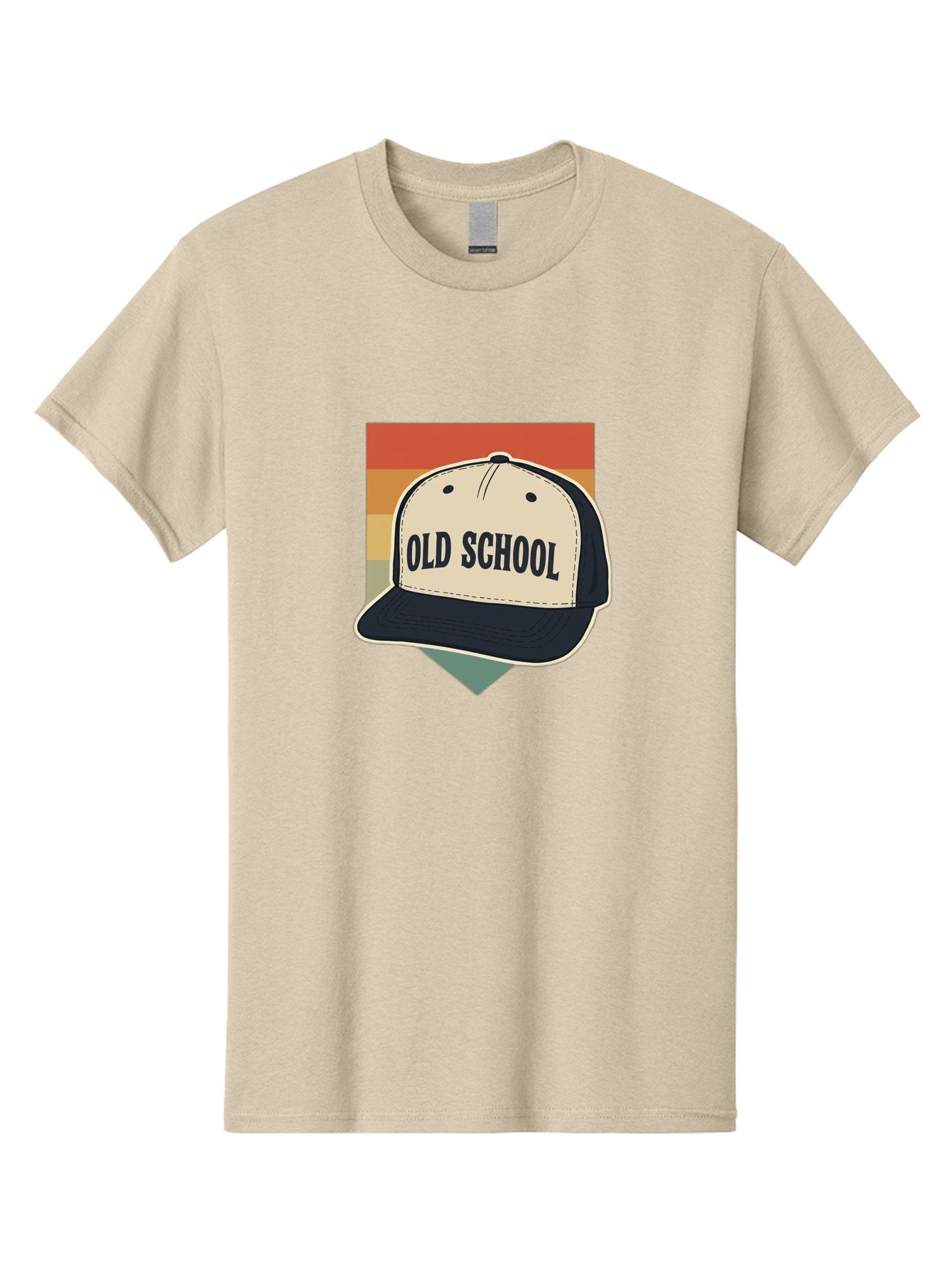 Old-School Men'S Graphic Tee, 100% Cotton, Comfortable Casual Summer Wear, Machine Washable, Classic Baseball Cap, Old School Hat, Vintage Style, Retro Fashion, Nostalgic Clothing, Casual Wear, Trucker Hat, Simple Design, Bold Text, Bad382 5