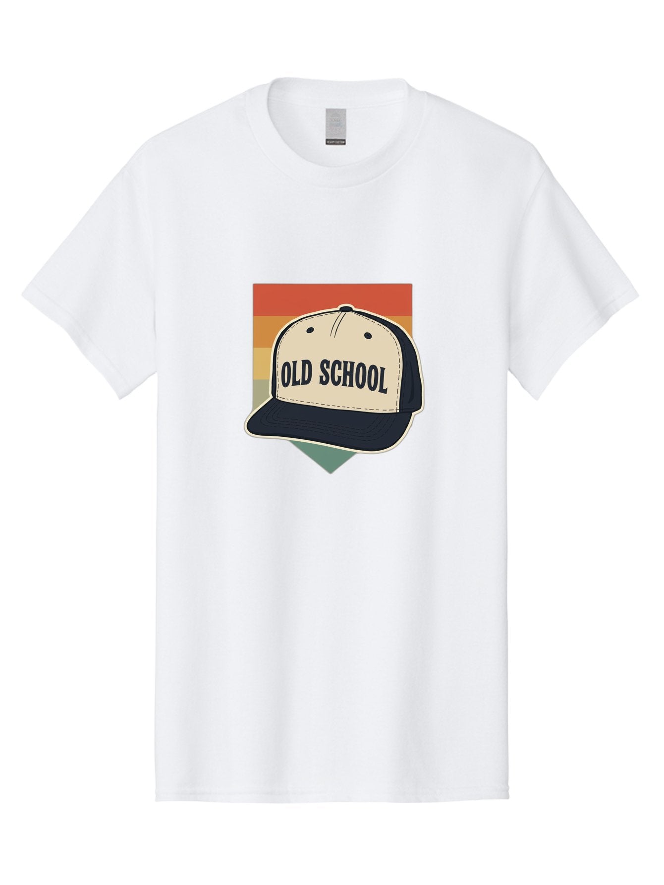 Old-School Men'S Graphic Tee, 100% Cotton, Comfortable Casual Summer Wear, Machine Washable, Classic Baseball Cap, Old School Hat, Vintage Style, Retro Fashion, Nostalgic Clothing, Casual Wear, Trucker Hat, Simple Design, Bold Text, Bad382 11