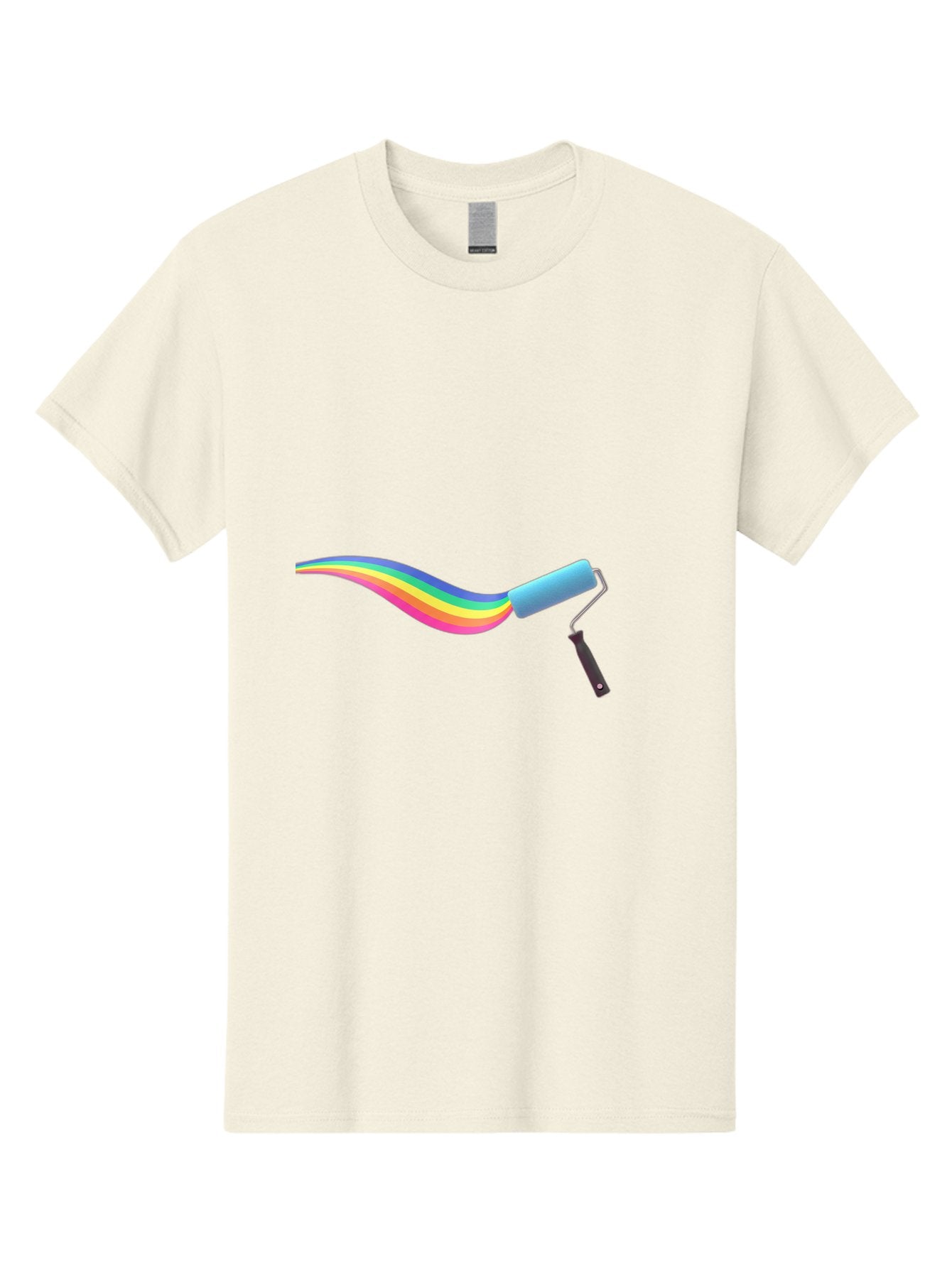 Paint-Roller-2 Men'S Graphic Tee, 100% Cotton, Comfortable Casual Summer Wear, Machine Washable, Paint Roller, Colorful Paint, Vibrant Colors, Painting Tool, Home Decor, Diy Project, Colorful Stripes, Creative Design, Art Supplies Bad394 13