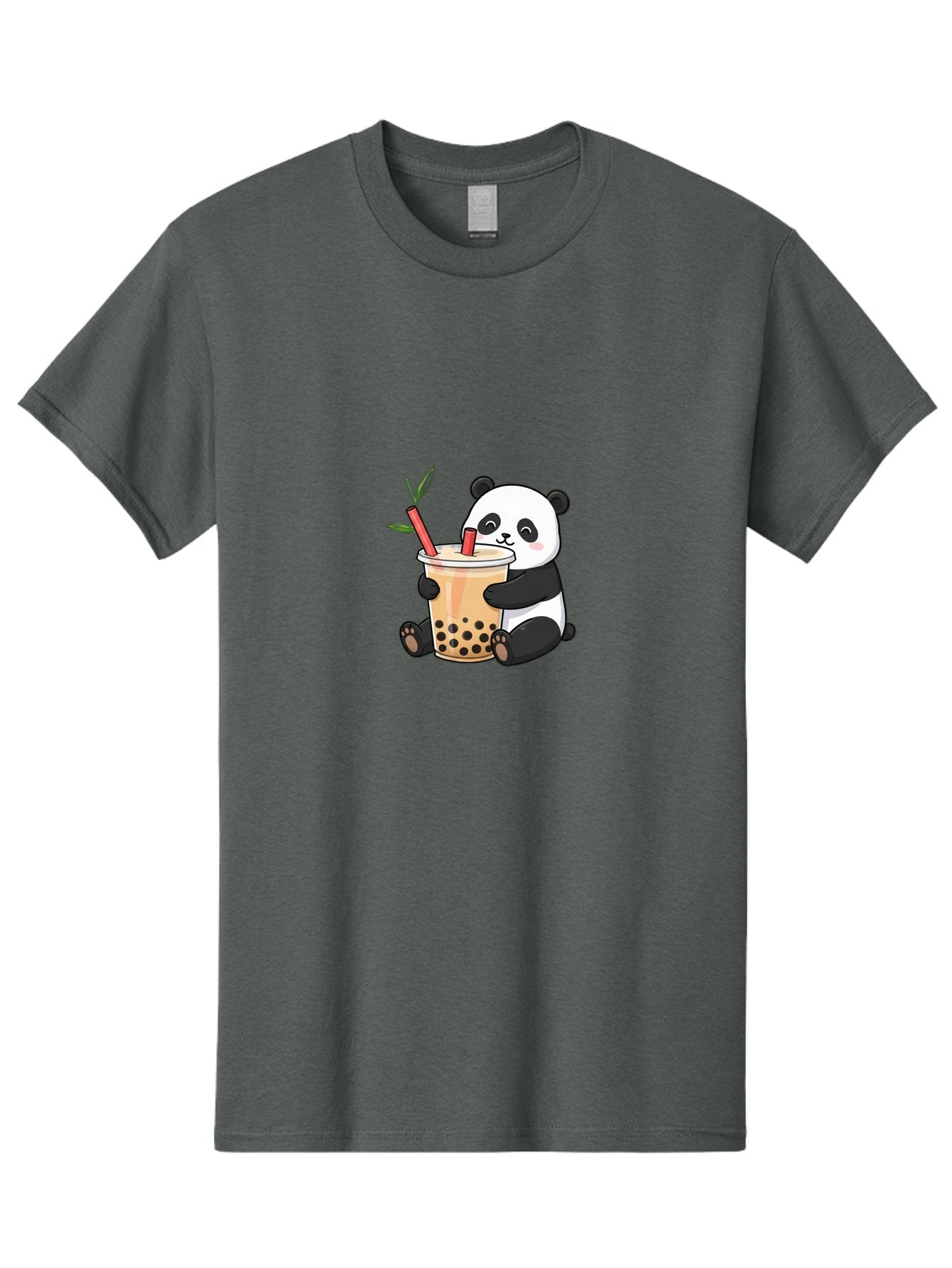Panda-Bubble-Tea Men'S Graphic Tee, 100% Cotton, Comfortable Casual Summer Wear, Machine Washable, Cute Panda, Bubble Tea, Boba, Kawaii, Cartoon Character, Adorable, Tea Drink, Straw, Black Boba, Milk Tea, Happy Panda, Tea Lover, Boba Lover Bad399 13