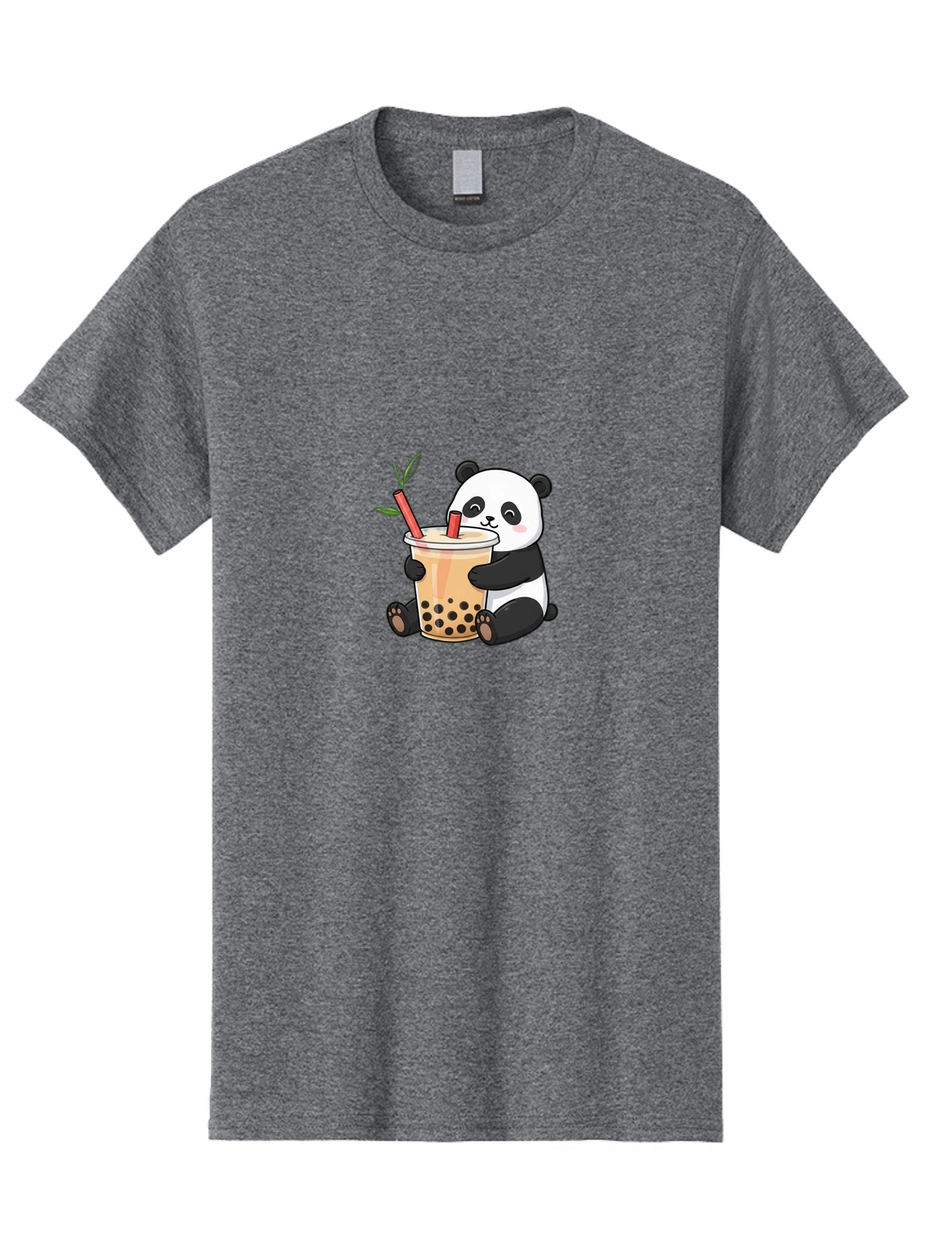 Panda-Bubble-Tea Men'S Graphic Tee, 100% Cotton, Comfortable Casual Summer Wear, Machine Washable, Cute Panda, Bubble Tea, Boba, Kawaii, Cartoon Character, Adorable, Tea Drink, Straw, Black Boba, Milk Tea, Happy Panda, Tea Lover, Boba Lover Bad399 11