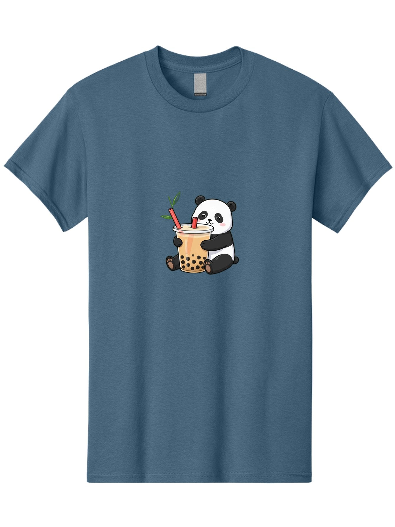 Panda-Bubble-Tea Men'S Graphic Tee, 100% Cotton, Comfortable Casual Summer Wear, Machine Washable, Cute Panda, Bubble Tea, Boba, Kawaii, Cartoon Character, Adorable, Tea Drink, Straw, Black Boba, Milk Tea, Happy Panda, Tea Lover, Boba Lover Bad399 10