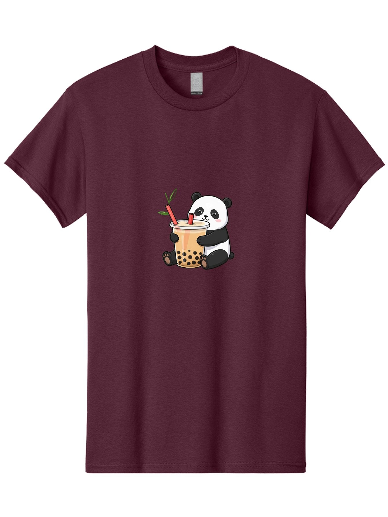 Panda-Bubble-Tea Men'S Graphic Tee, 100% Cotton, Comfortable Casual Summer Wear, Machine Washable, Cute Panda, Bubble Tea, Boba, Kawaii, Cartoon Character, Adorable, Tea Drink, Straw, Black Boba, Milk Tea, Happy Panda, Tea Lover, Boba Lover Bad399 15
