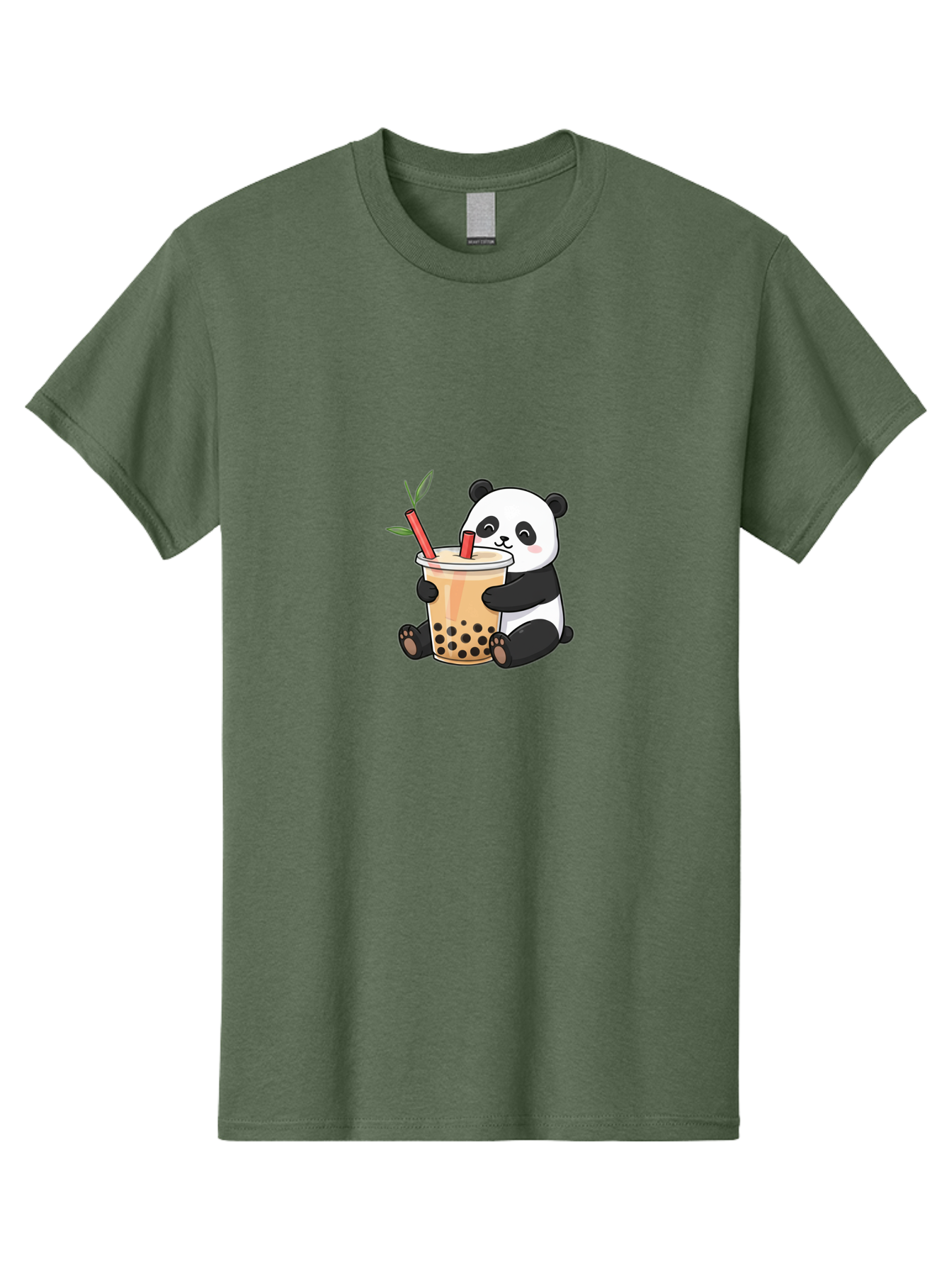 Panda-Bubble-Tea Men'S Graphic Tee, 100% Cotton, Comfortable Casual Summer Wear, Machine Washable, Cute Panda, Bubble Tea, Boba, Kawaii, Cartoon Character, Adorable, Tea Drink, Straw, Black Boba, Milk Tea, Happy Panda, Tea Lover, Boba Lover Bad399 10