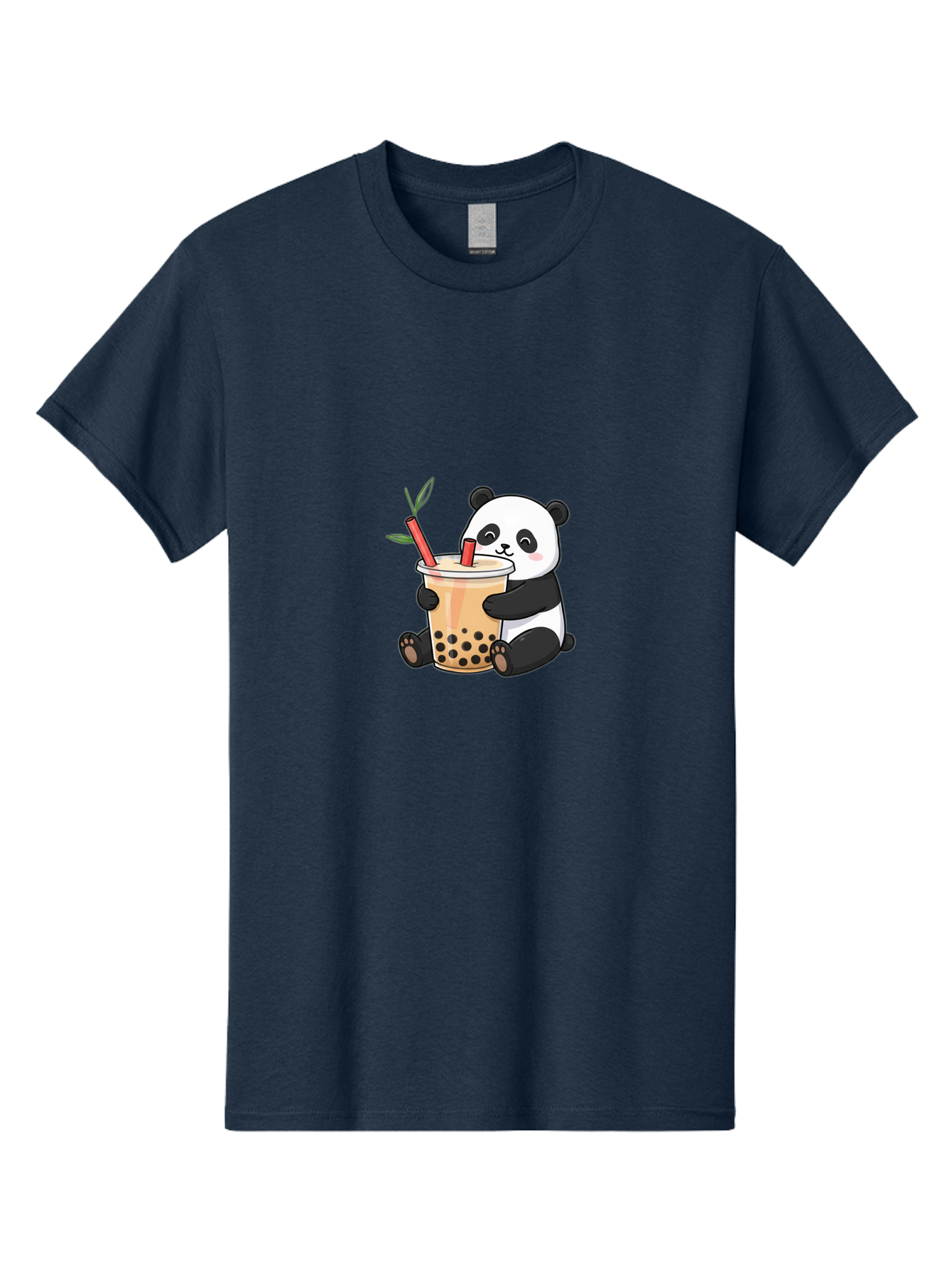 Panda-Bubble-Tea Men'S Graphic Tee, 100% Cotton, Comfortable Casual Summer Wear, Machine Washable, Cute Panda, Bubble Tea, Boba, Kawaii, Cartoon Character, Adorable, Tea Drink, Straw, Black Boba, Milk Tea, Happy Panda, Tea Lover, Boba Lover Bad399 7