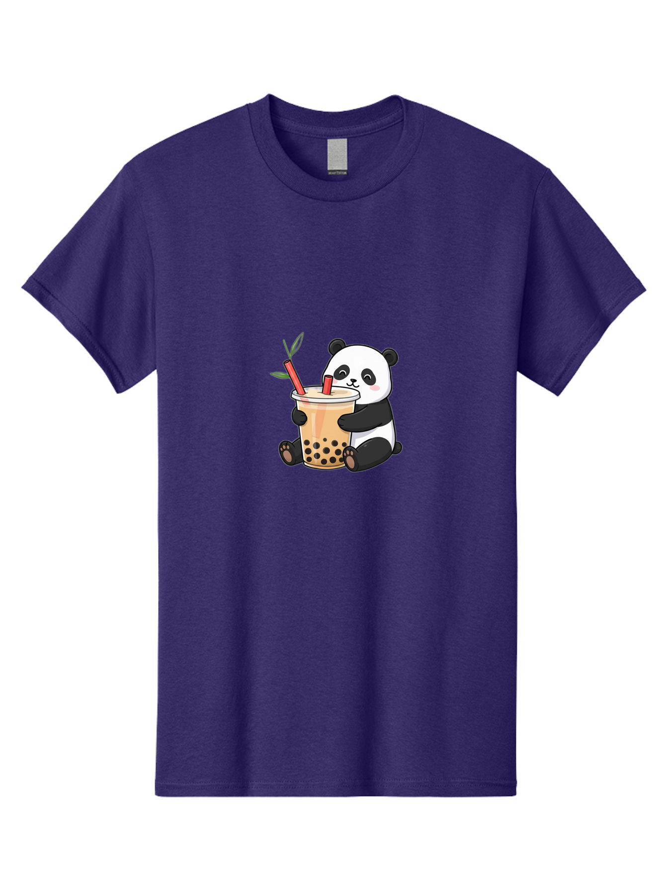 Panda-Bubble-Tea Men'S Graphic Tee, 100% Cotton, Comfortable Casual Summer Wear, Machine Washable, Cute Panda, Bubble Tea, Boba, Kawaii, Cartoon Character, Adorable, Tea Drink, Straw, Black Boba, Milk Tea, Happy Panda, Tea Lover, Boba Lover Bad399 8