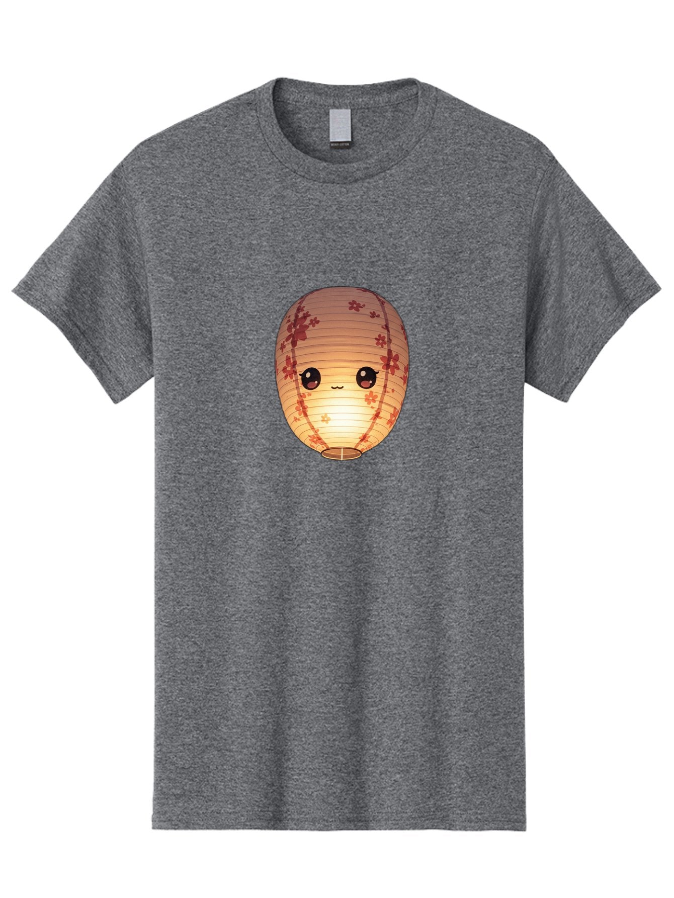 Paper-Lantern-1 Men'S Graphic Tee, 100% Cotton, Comfortable Casual Summer Wear, Machine Washable, Kawaii Paper Lantern, Red Flowers, Soft Lighting, Cute Emoji, Adorable Design, Lantern Art, Japanese Culture, Festive Decor Bad401 6