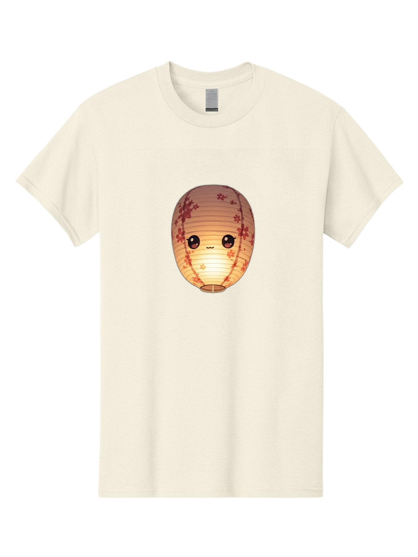 Paper-Lantern-1 Men'S Graphic Tee, 100% Cotton, Comfortable Casual Summer Wear, Machine Washable, Kawaii Paper Lantern, Red Flowers, Soft Lighting, Cute Emoji, Adorable Design, Lantern Art, Japanese Culture, Festive Decor Bad401 11