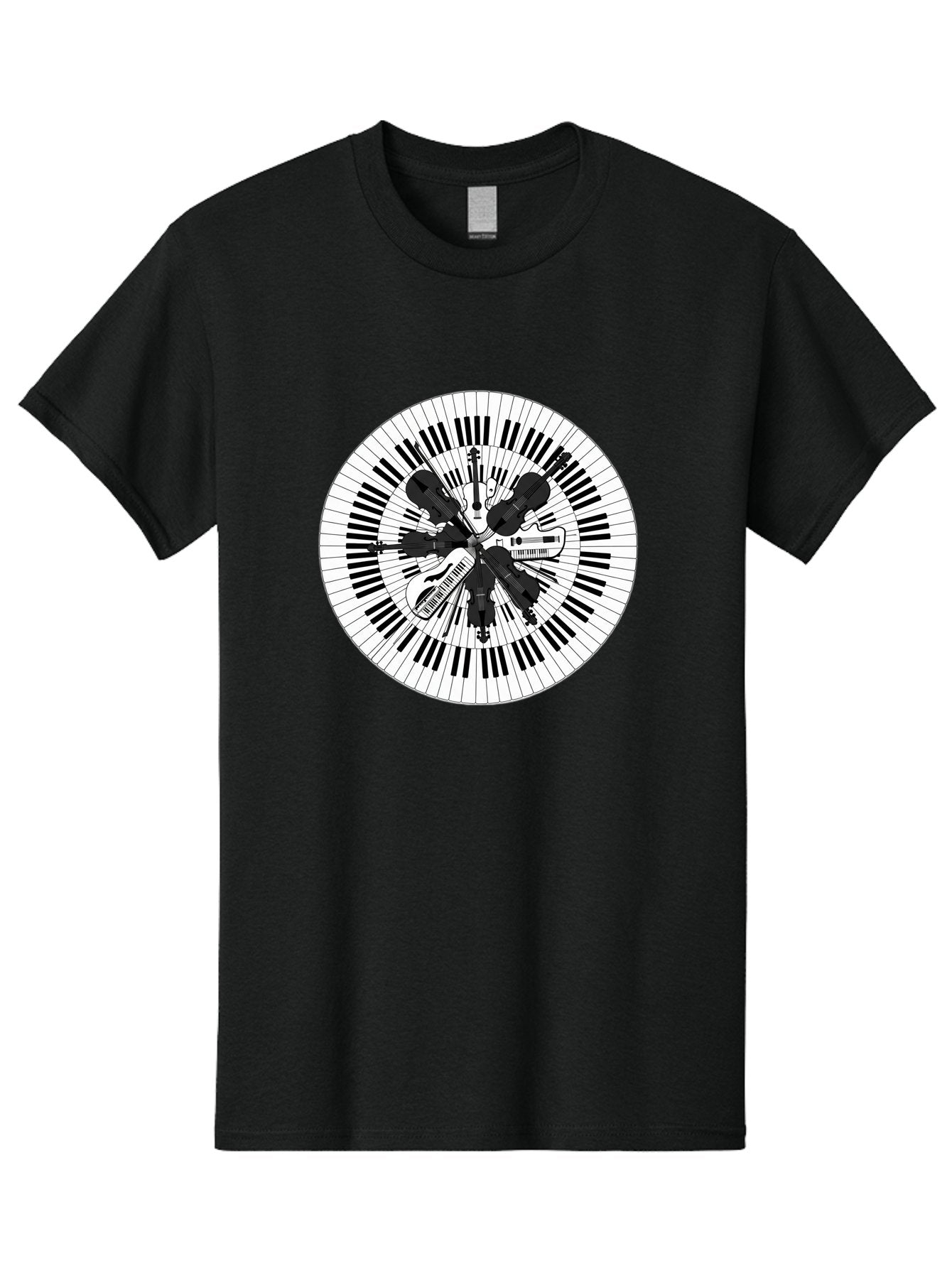 Piano-Keys-Music-Instruments Men'S Graphic Tee, 100% Cotton, Comfortable Casual Summer Wear, Machine Washable, Music Instruments, Musical Notes, Guitar, Microphone, Sound Equipment, Audio Technology, Music Production, Sound Waves, Bad413 10