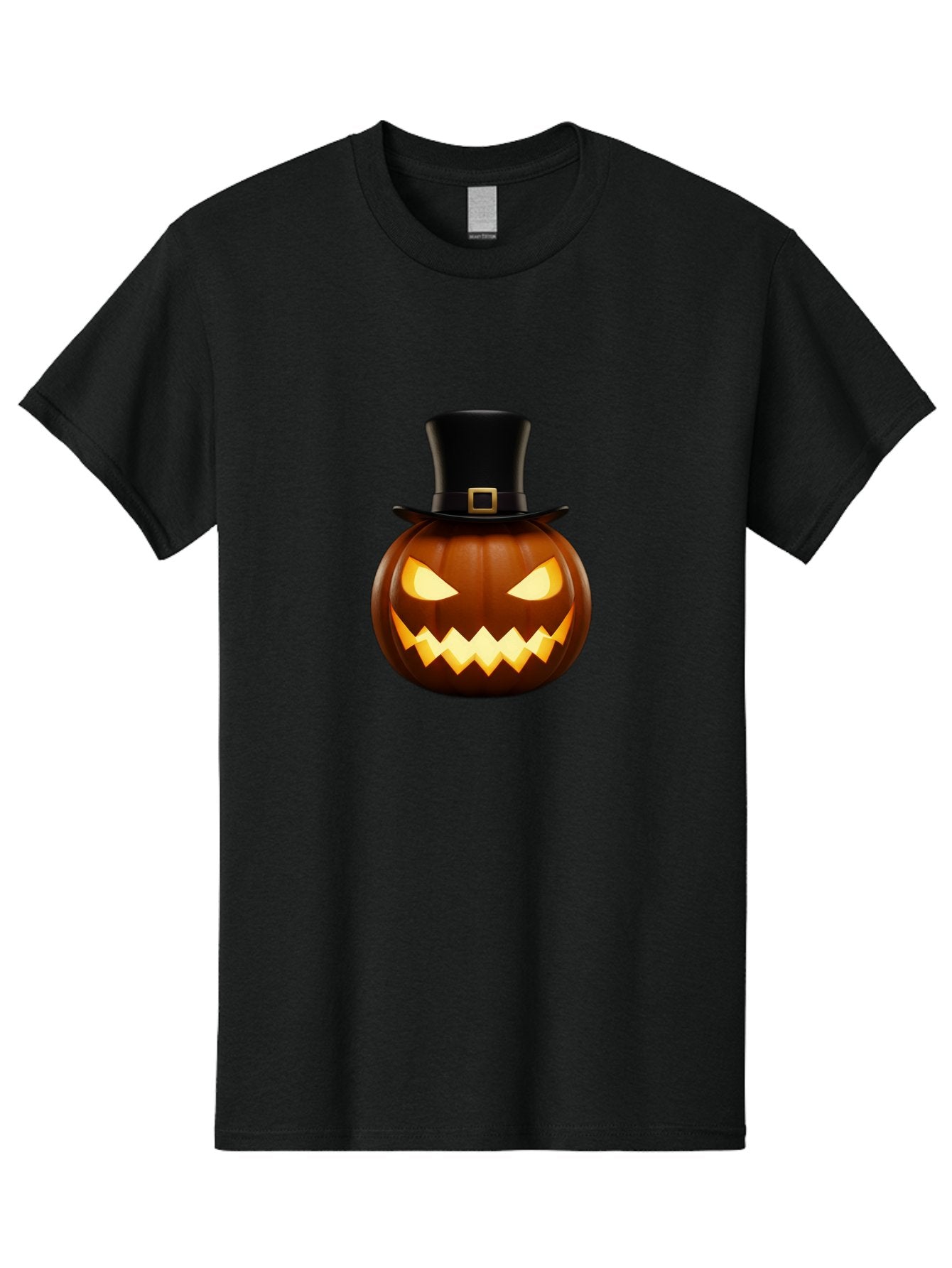 Pilgrim-Jack-O-Lantern Men'S Graphic Tee, 100% Cotton, Comfortable Casual Summer Wear, Machine Washable, Carved Pumpkin, Jack-O'-Lantern, Halloween Decorations, Spooky Atmosphere, Glowing Eyes, Pilgrim Hat, Autumnal Festivities, Bad414